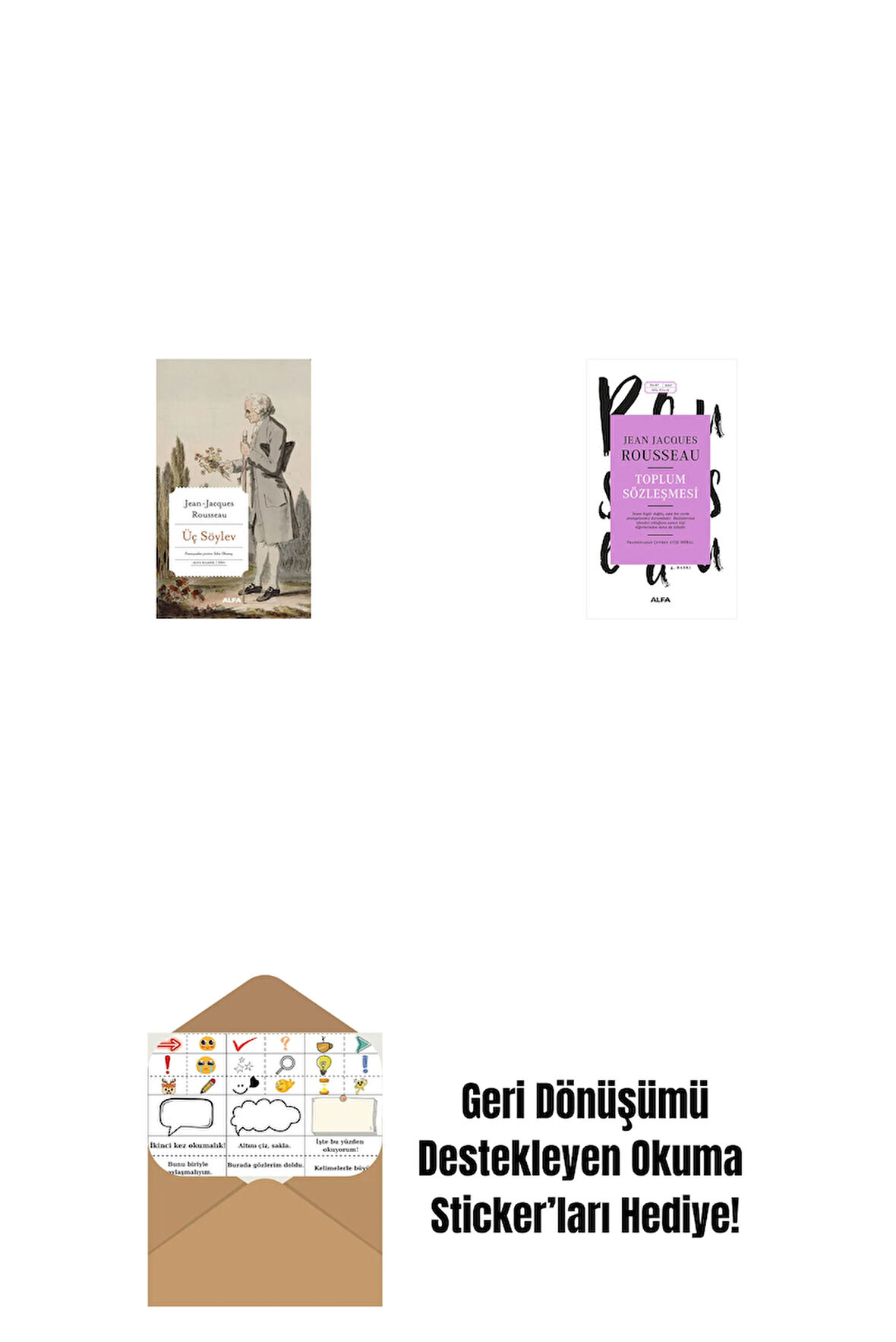 Üç Söylev + Toplum Sözleşmesi + Okuma Sticker'ları