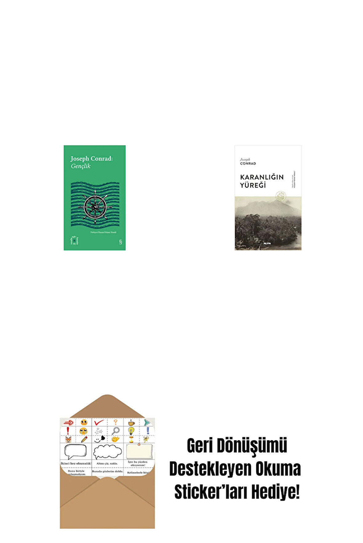 Everest Açıkhava 36 - Gençlik + Karanlığın Yüreği (Ciltli) + Okuma Sticker'ları