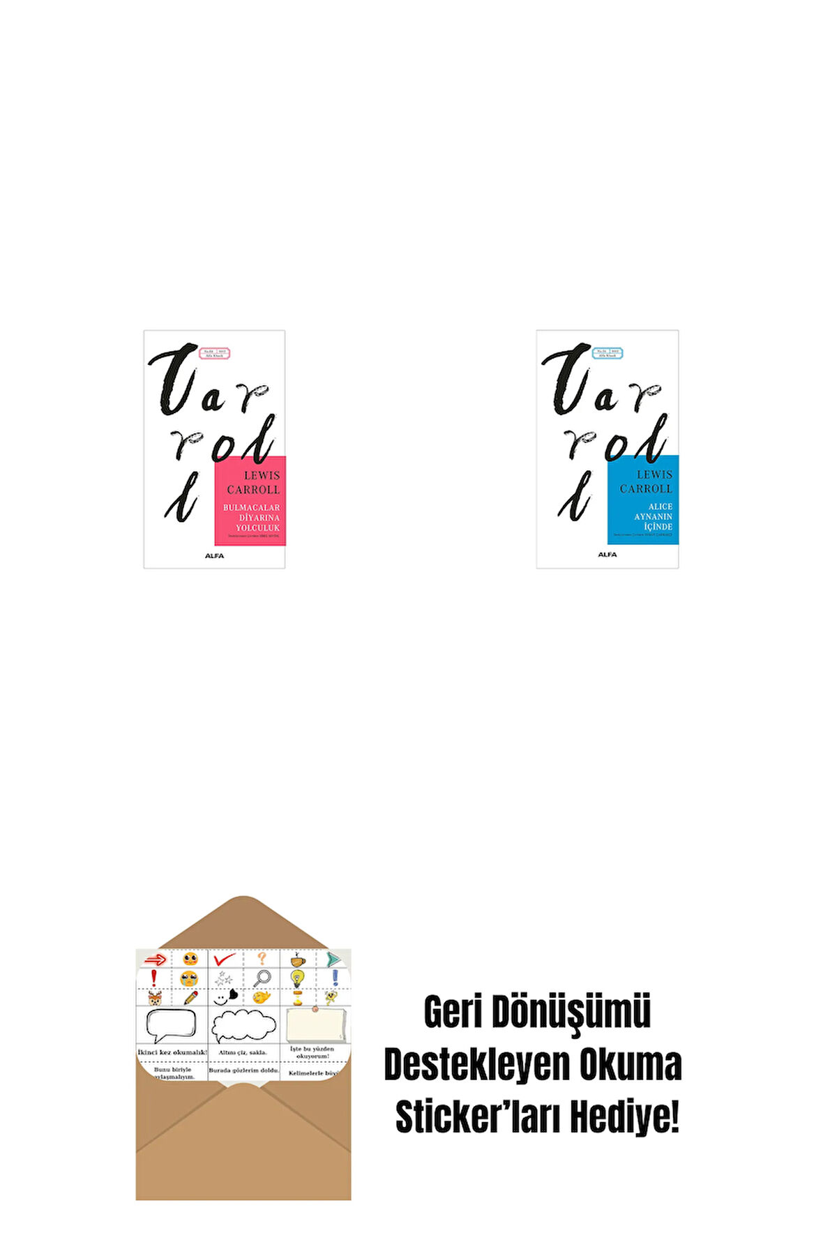 Bulmacalar Diyarına Yolculuk + Alice Aynanın İçinde + Okuma Sticker'ları