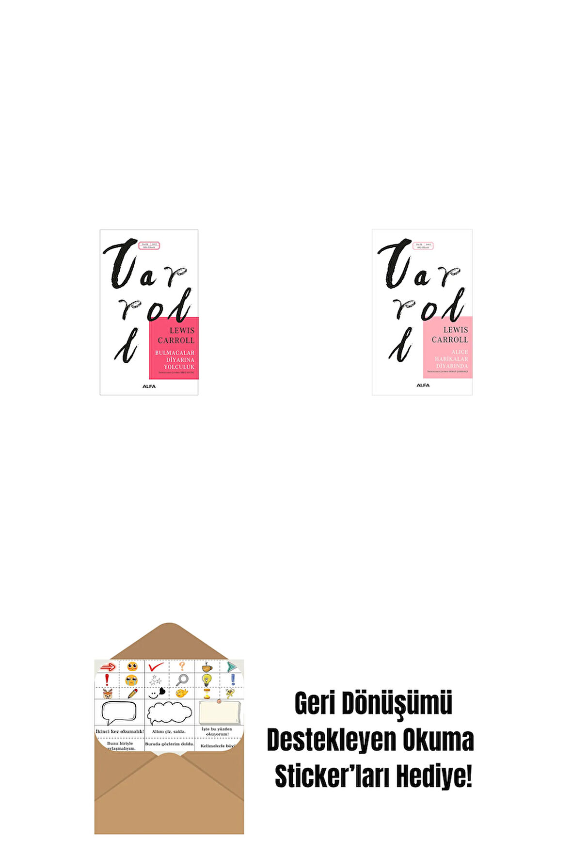 Bulmacalar Diyarına Yolculuk + Alice Harikalar Diyarında + Okuma Sticker'ları