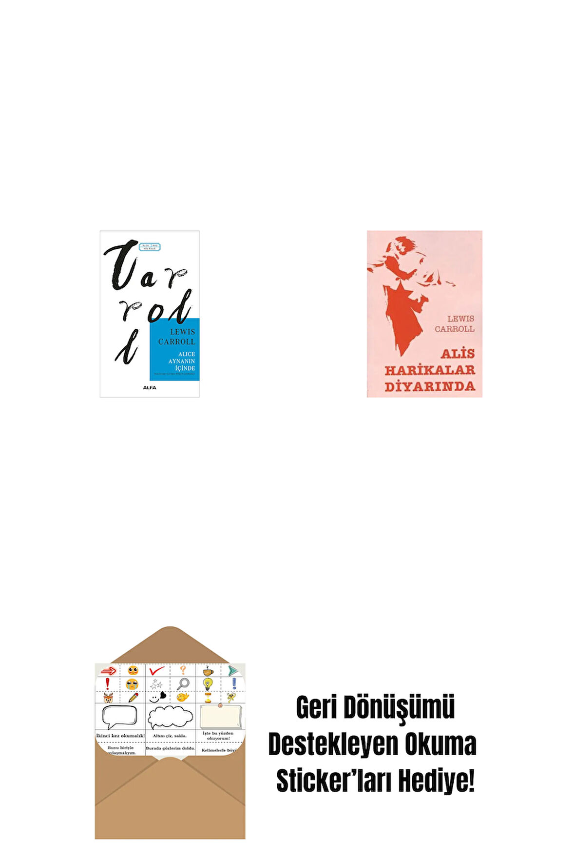 Alice Aynanın İçinde + Alis Harikalar Diyarında + Okuma Sticker'ları