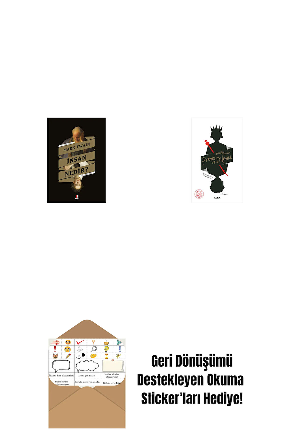 İnsan Nedir? + Prens ve Dilenci + Okuma Sticker'ları
