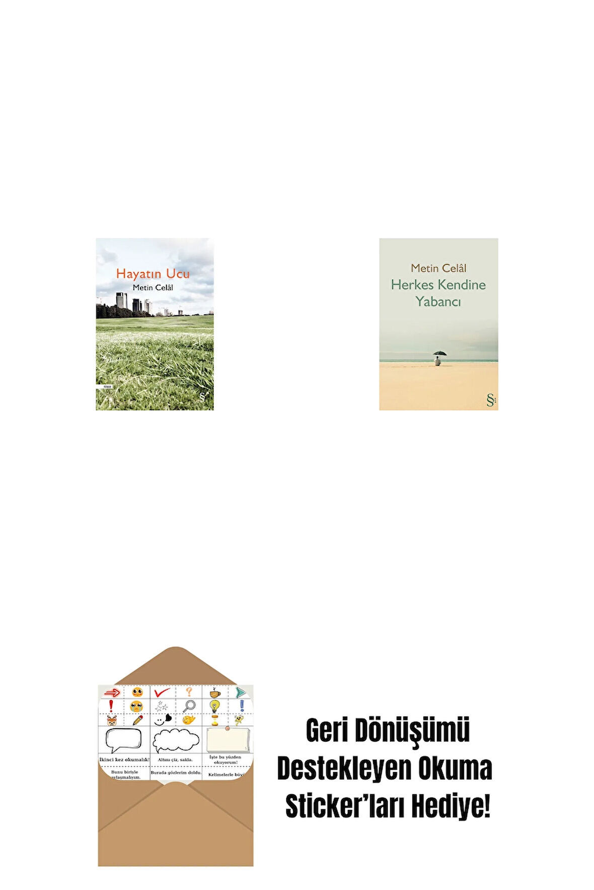 Hayatın Ucu + Herkes Kendine Yabancı + Okuma Sticker'ları