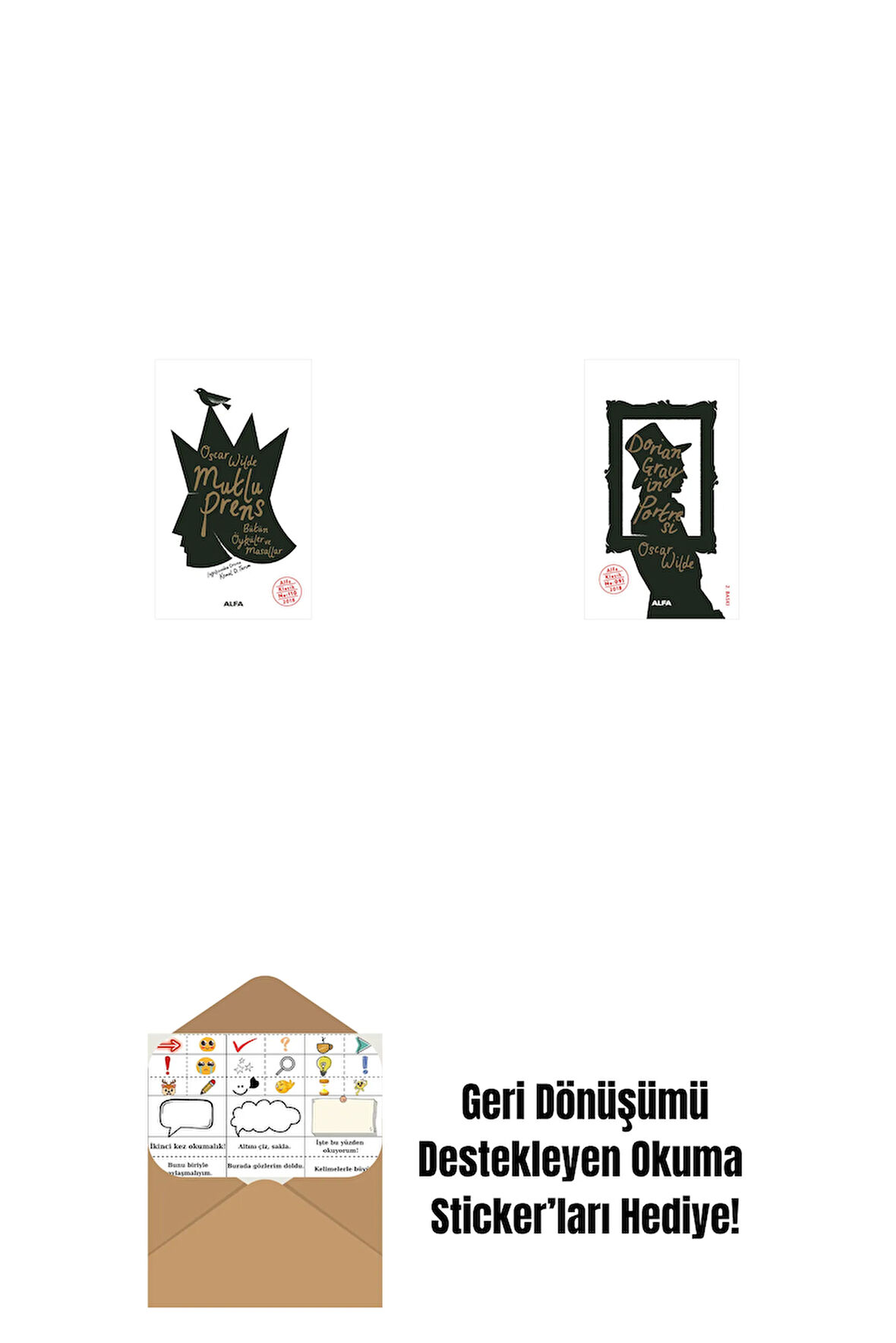 Mutlu Prens + Dorian Gray'in Portresi + Okuma Sticker'ları