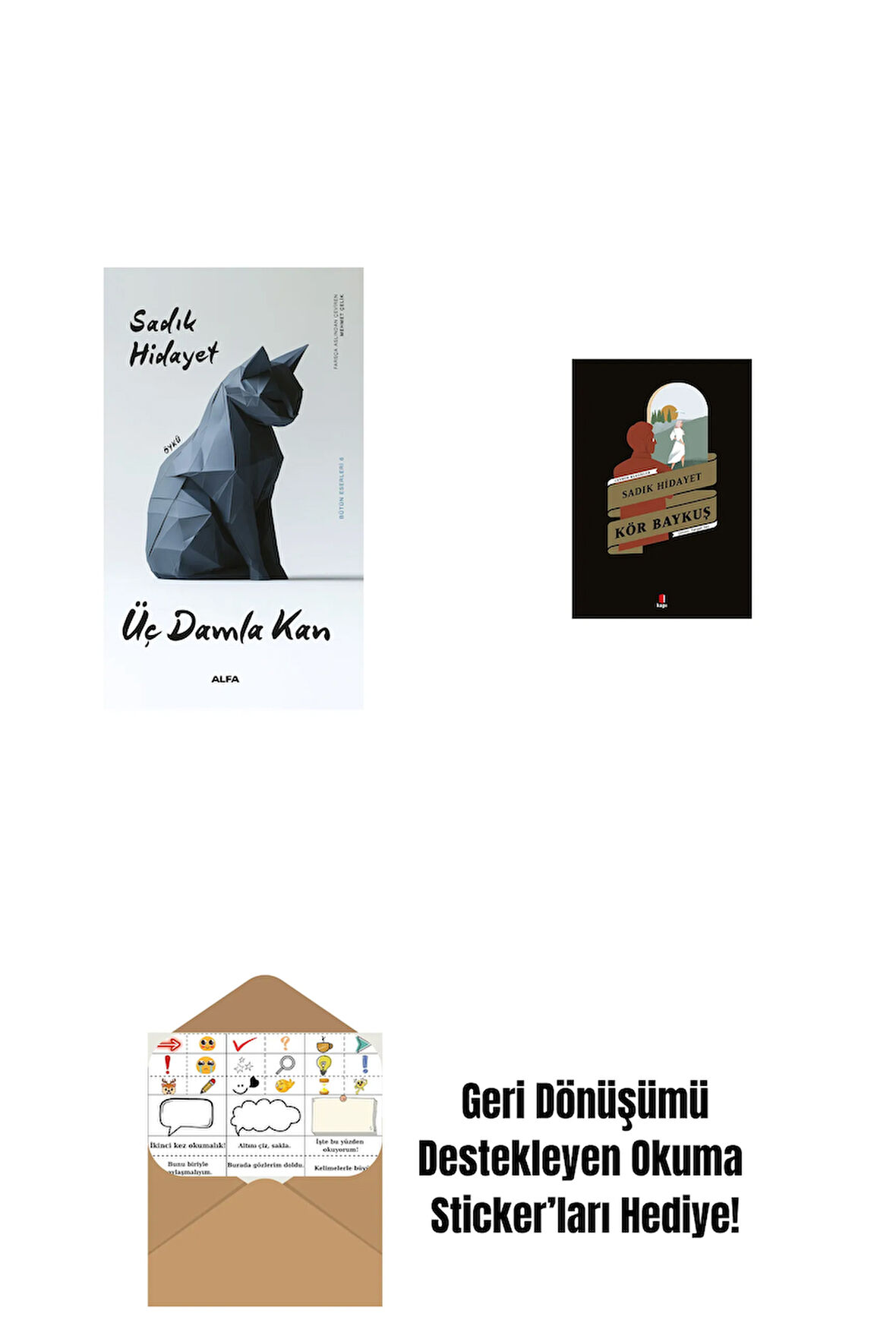 Üç Damla Kan + Kör Baykuş + Okuma Sticker'ları
