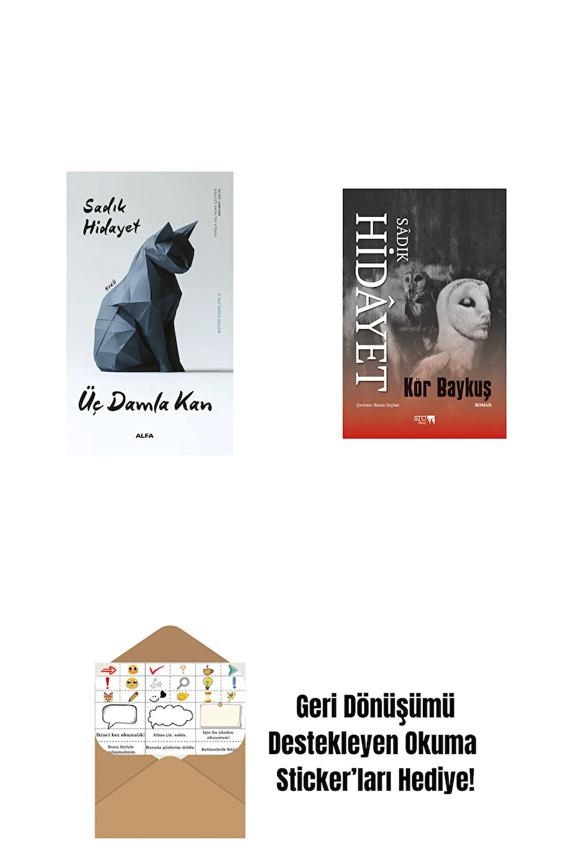 Üç Damla Kan + Kör Baykuş + Okuma Sticker'ları