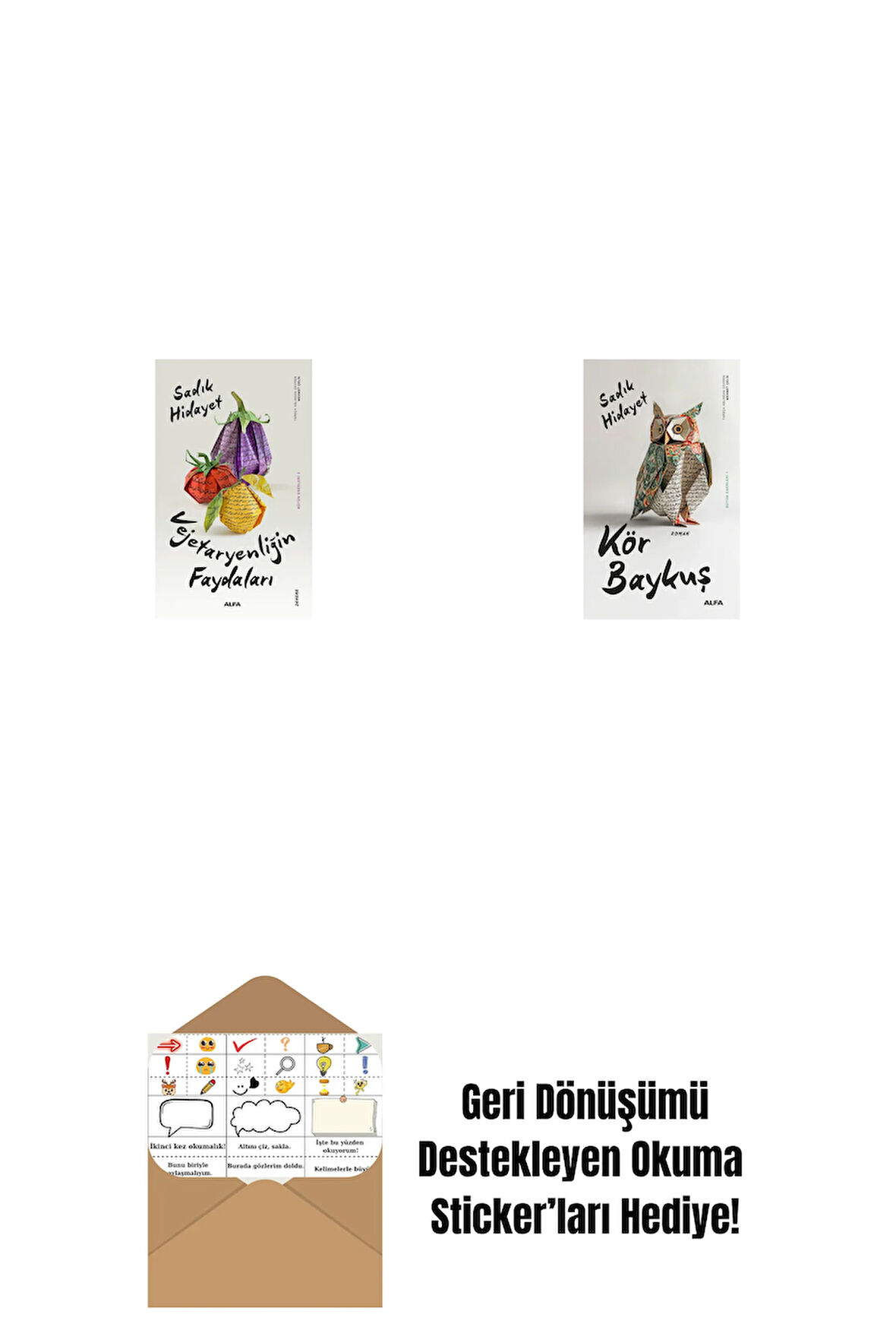 Vejetaryenliğin Faydaları + Kör Baykuş + Okuma Sticker'ları