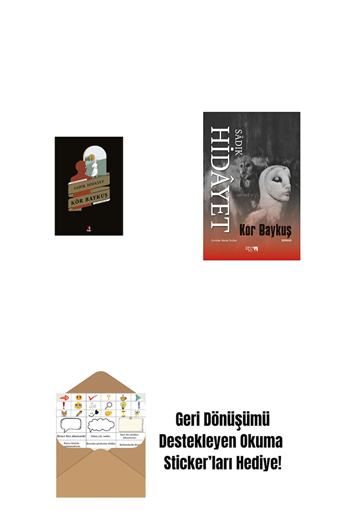 Kör Baykuş + Kör Baykuş + Okuma Sticker'ları