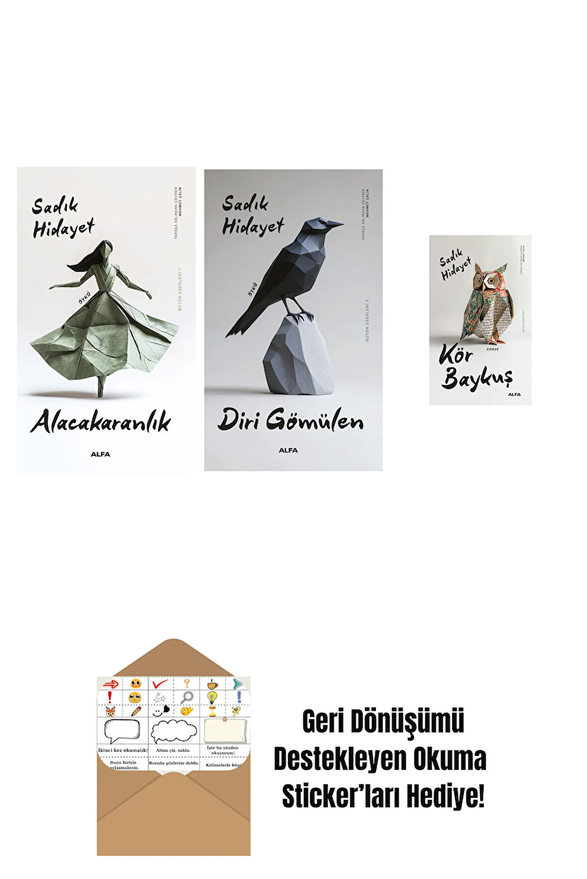 Alacakaranlık + Diri Gömülen + Kör Baykuş + Okuma Sticker'ları