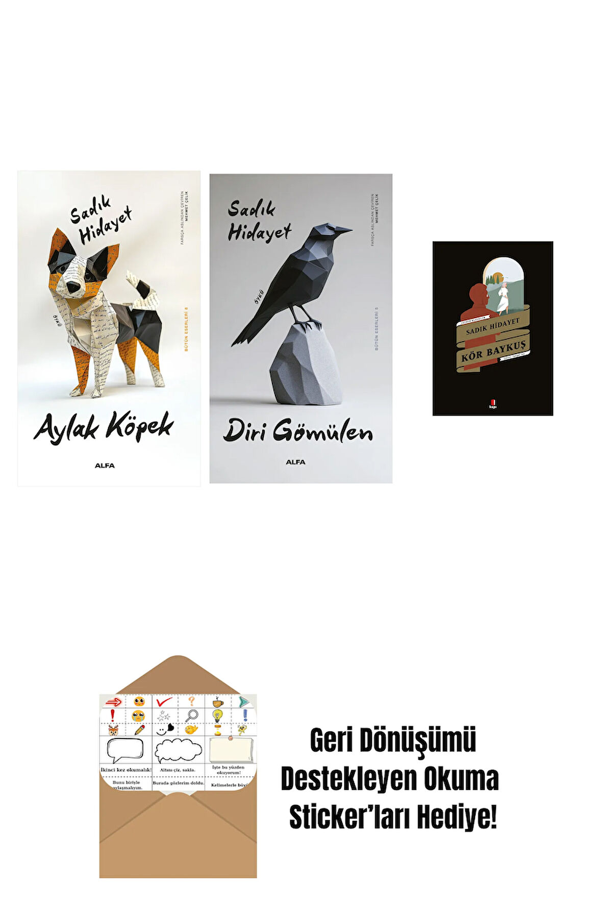 Aylak Köpek + Diri Gömülen + Kör Baykuş + Okuma Sticker'ları