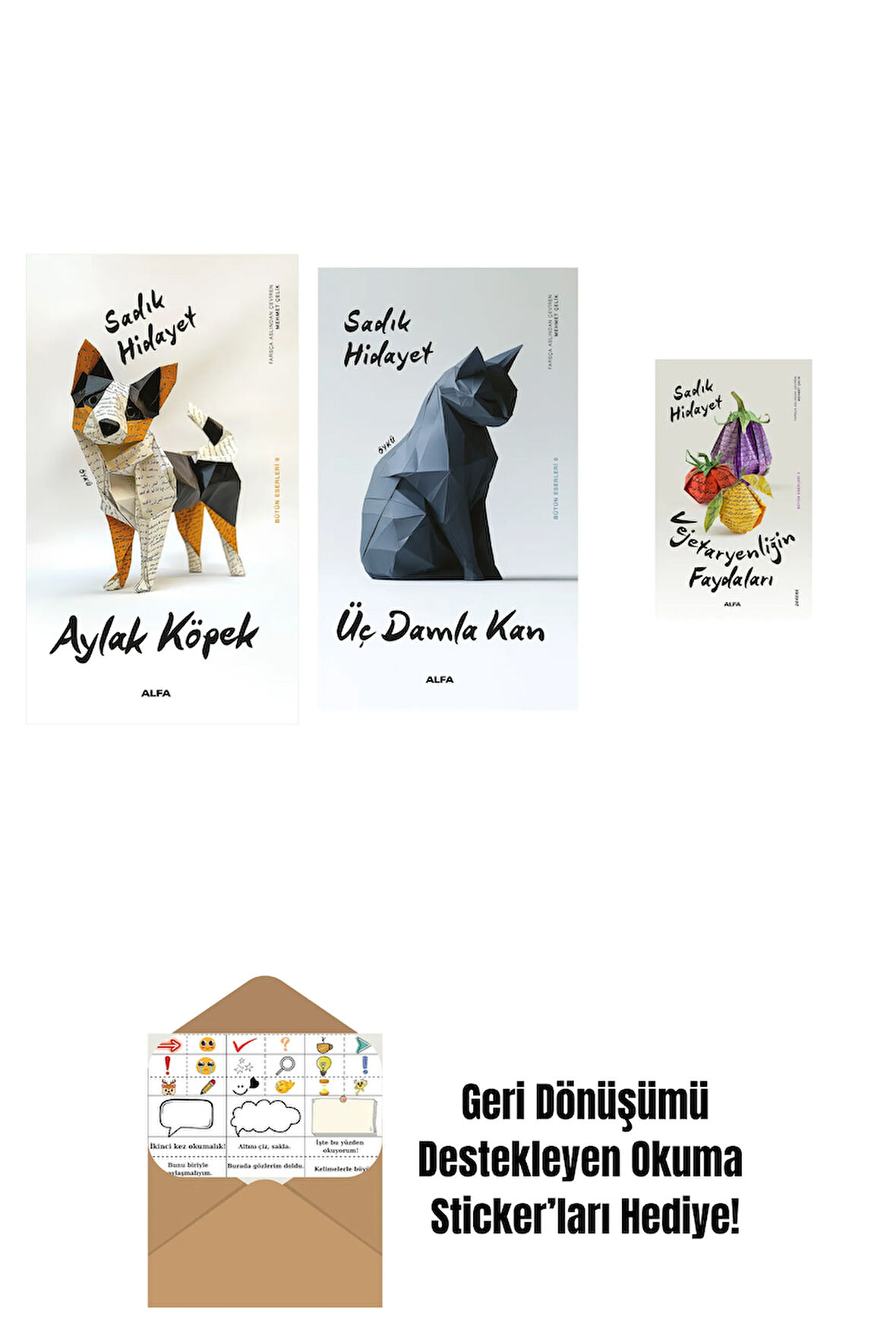 Aylak Köpek + Üç Damla Kan + Vejetaryenliğin Faydaları + Okuma Sticker'ları