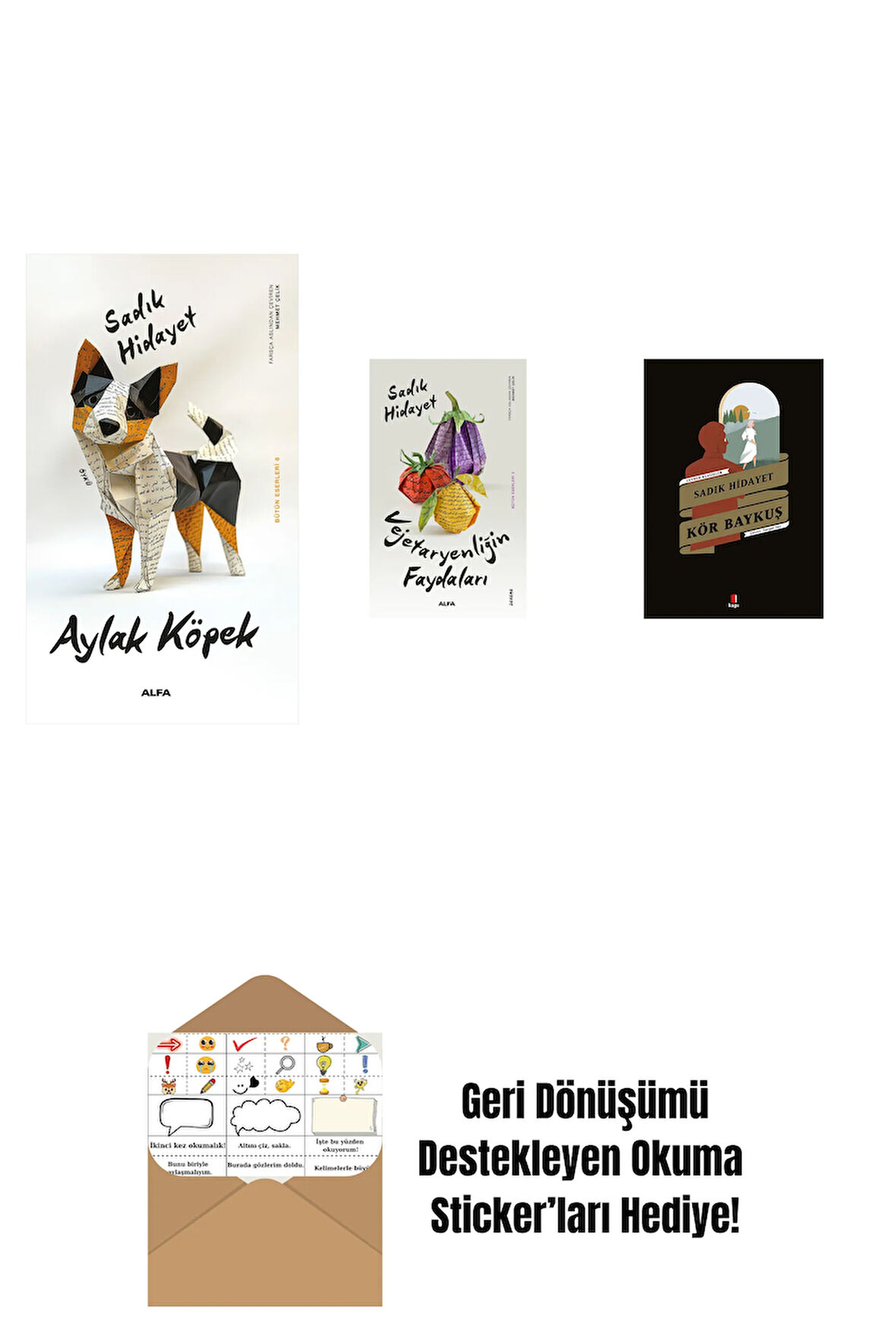 Aylak Köpek + Vejetaryenliğin Faydaları + Kör Baykuş + Okuma Sticker'ları