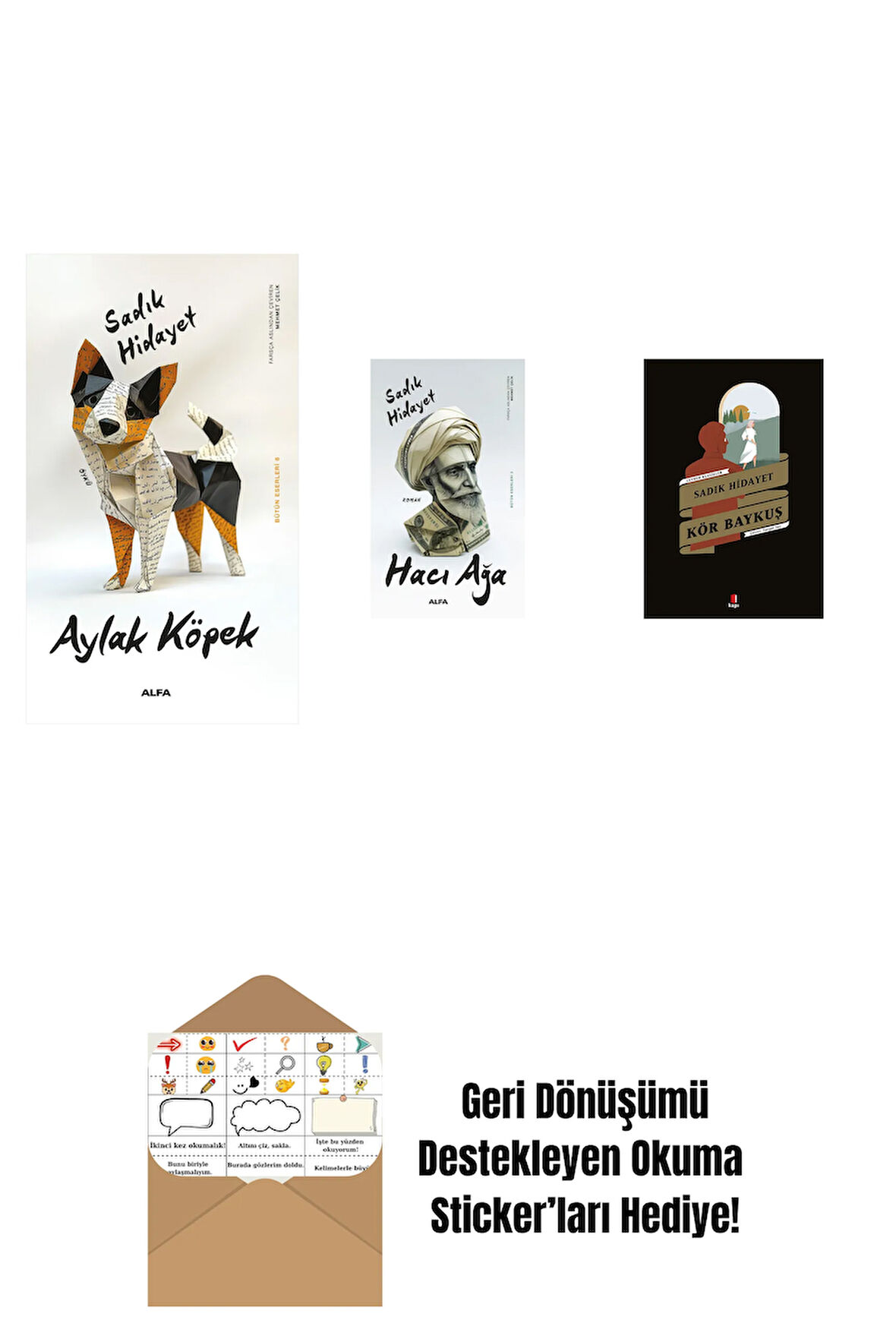Aylak Köpek + Hacı Ağa + Kör Baykuş + Okuma Sticker'ları