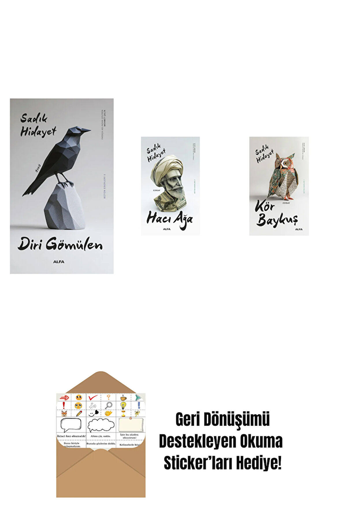 Diri Gömülen + Hacı Ağa + Kör Baykuş + Okuma Sticker'ları
