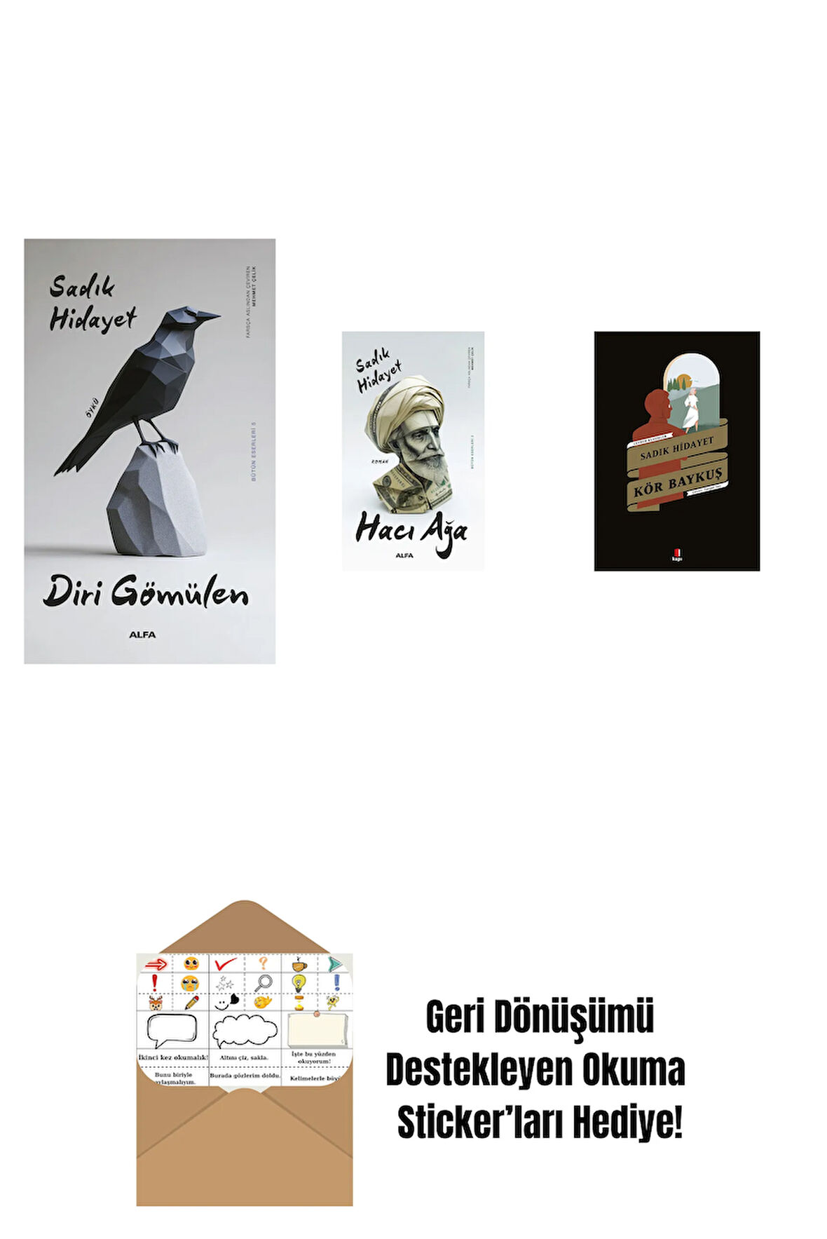 Diri Gömülen + Hacı Ağa + Kör Baykuş + Okuma Sticker'ları