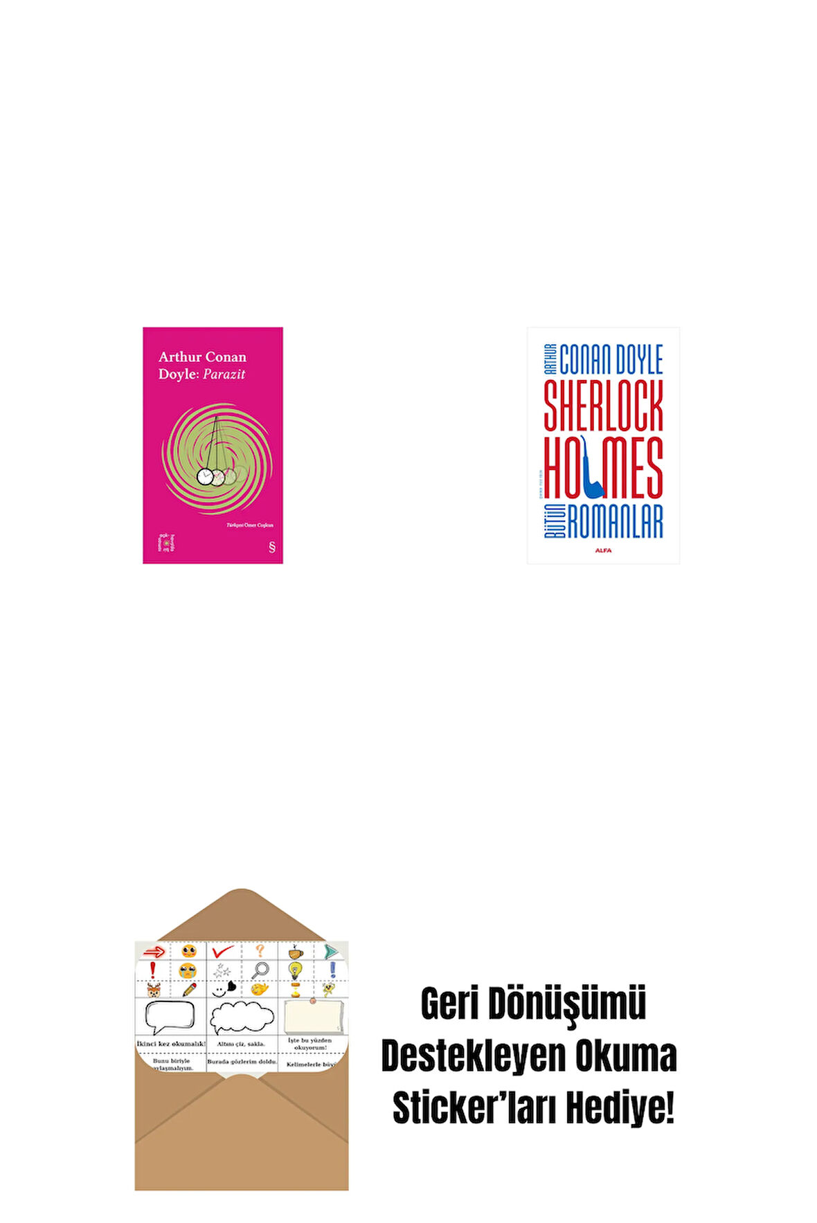 Everest Açıkhava 37 - Parazit + Sherlock Holmes - Bütün Romanlar (Ciltli) + Okuma Sticker'ları