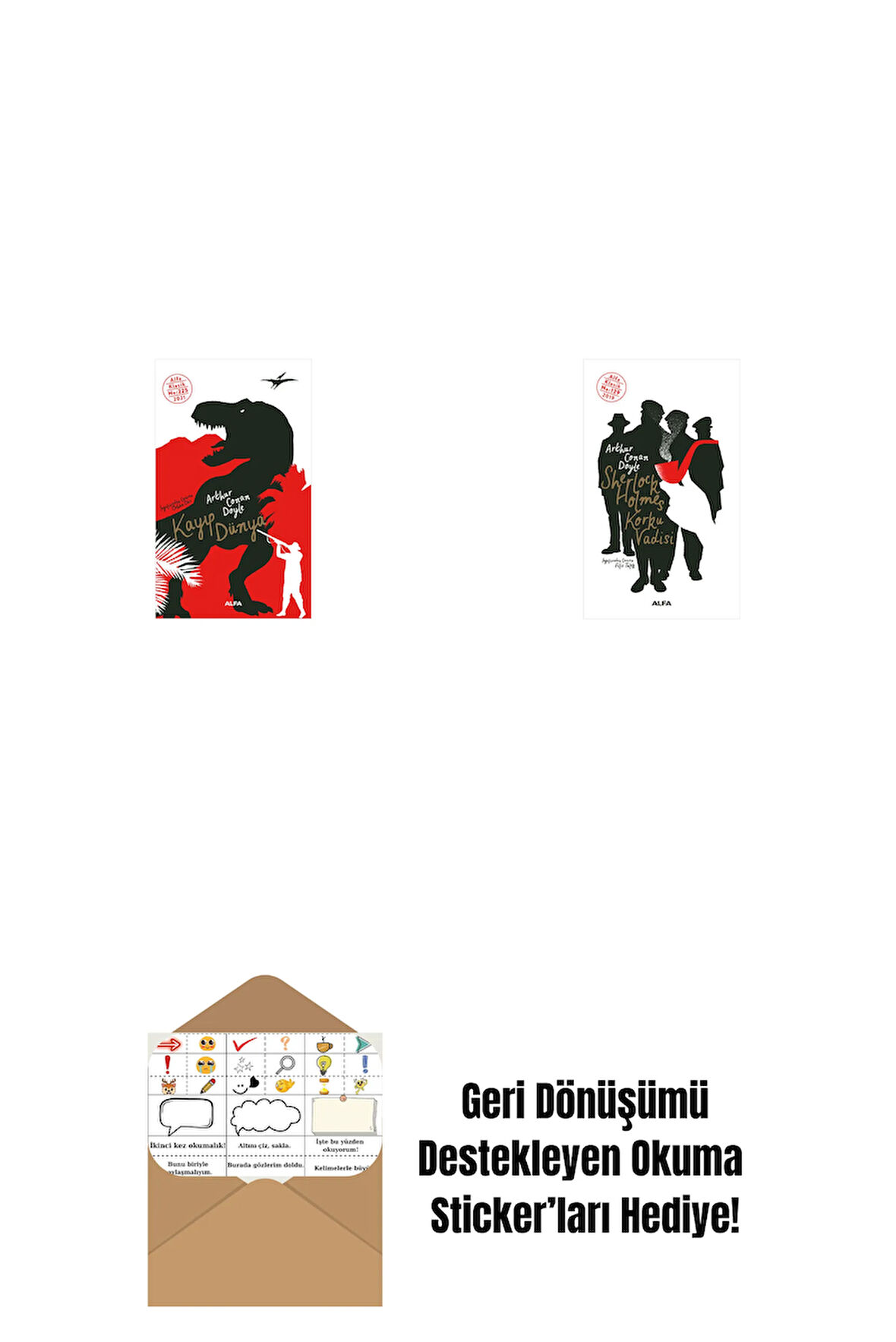 Kayıp Dünya + Sherlock Holmes - Korku Vadisi + Okuma Sticker'ları