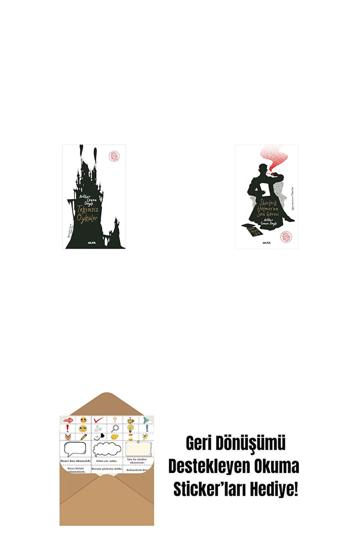 Tekinsiz Öyküler + Sherlock Holmes'un Son Görevi + Okuma Sticker'ları