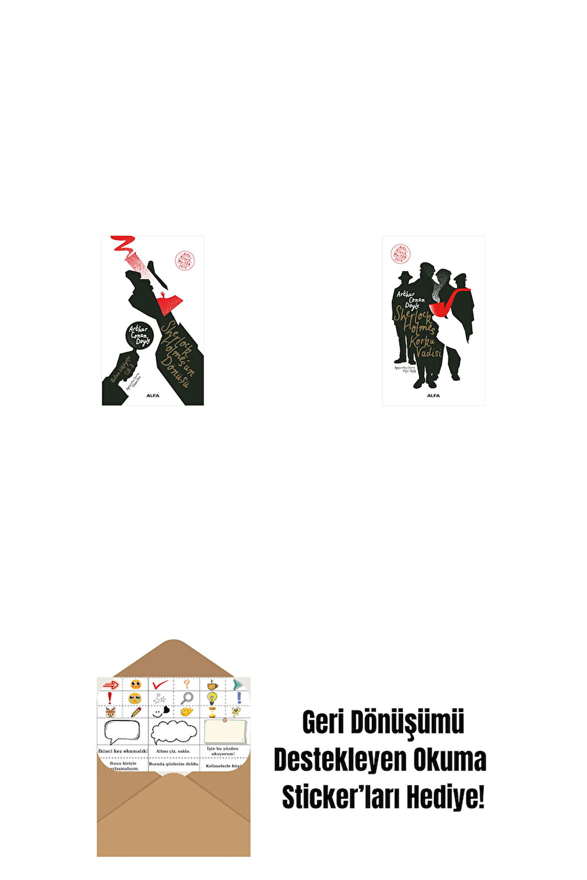 Sherlock Holmes'un Dönüşü + Sherlock Holmes - Korku Vadisi + Okuma Sticker'ları