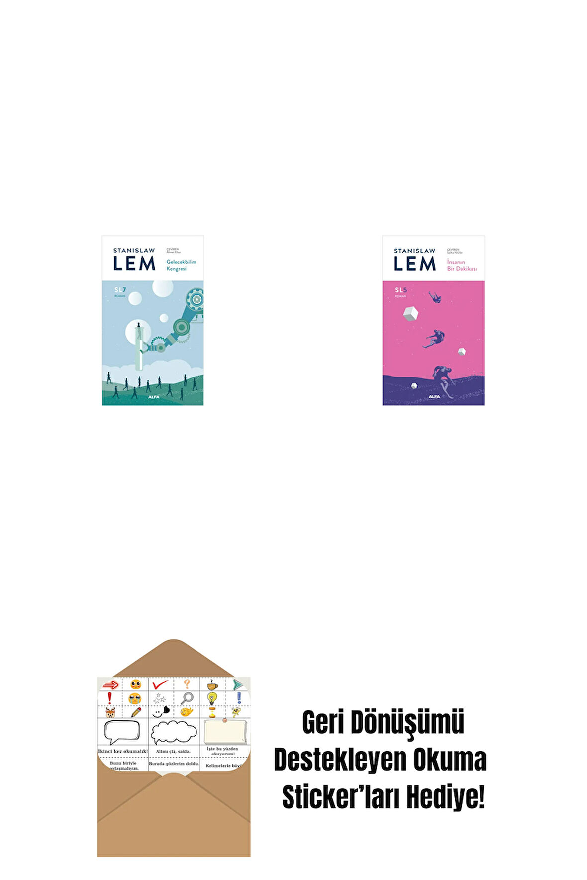 Gelecekbilim Kongresi (SL7) + İnsanın Bir Dakikası (SL5) + Okuma Sticker'ları