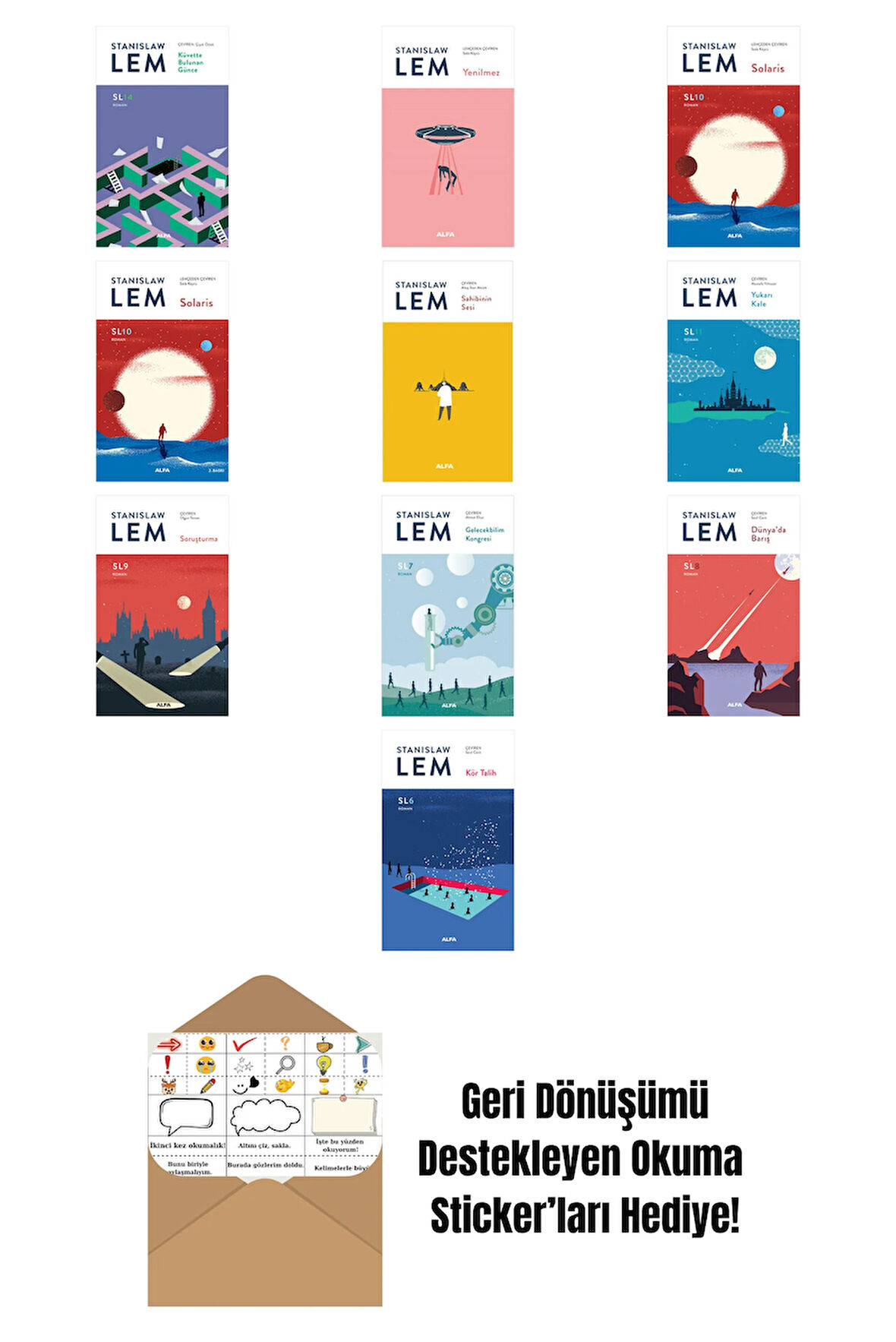 Stanislaw Lem 10 Kitap Set + Okuma Sticker'ları