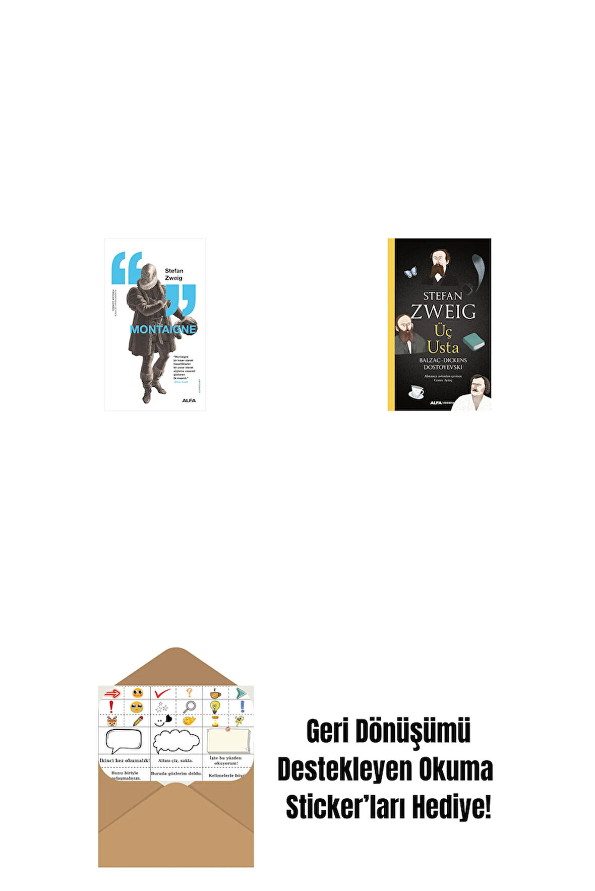 Montaigne + Üç Usta + Okuma Sticker'ları