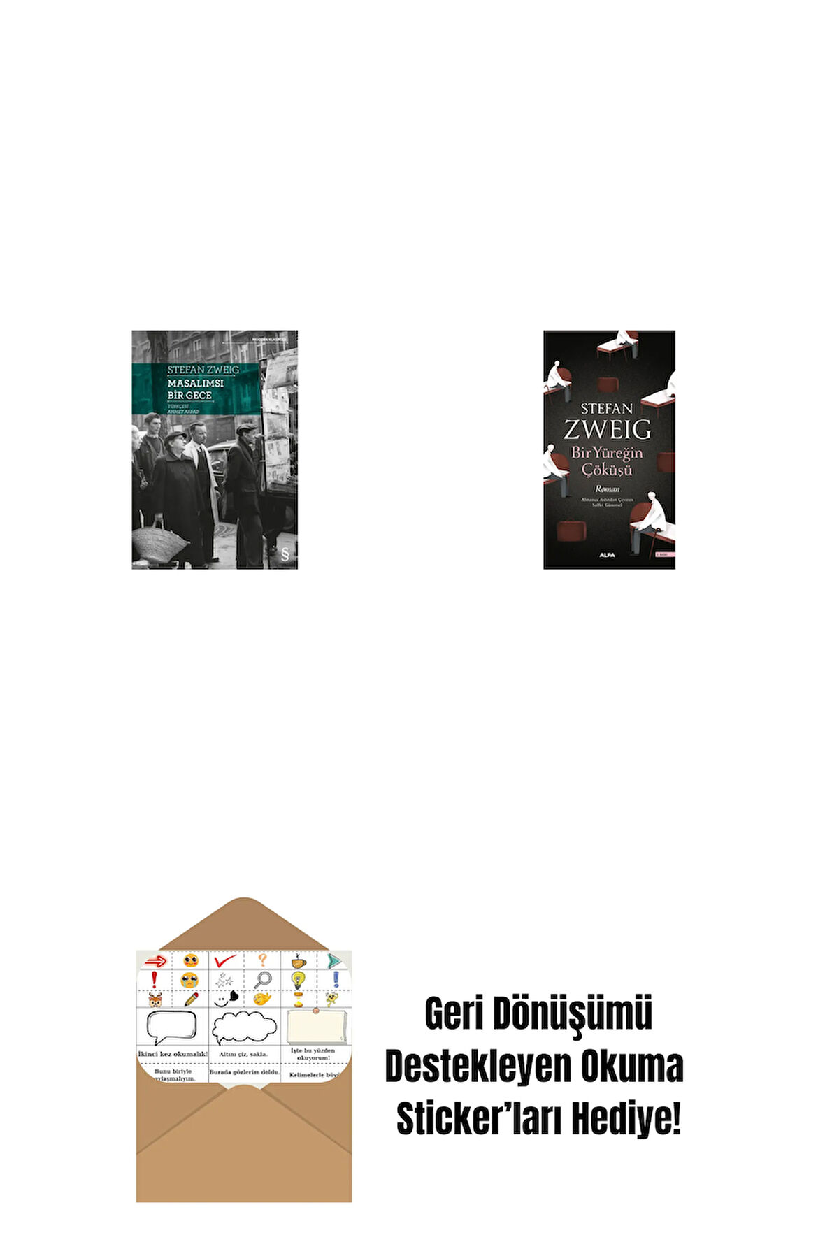 Masalımsı Bir Gece + Bir Yüreğin Çöküşü + Okuma Sticker'ları
