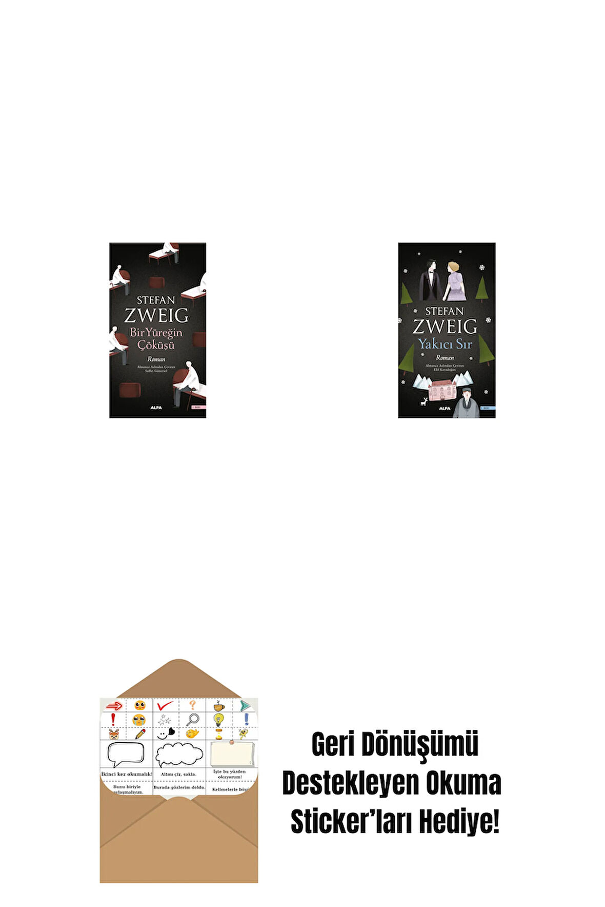 Bir Yüreğin Çöküşü + Yakıcı Sır + Okuma Sticker'ları