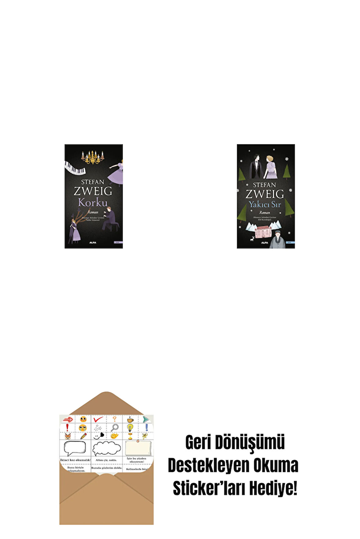 Korku + Yakıcı Sır + Okuma Sticker'ları