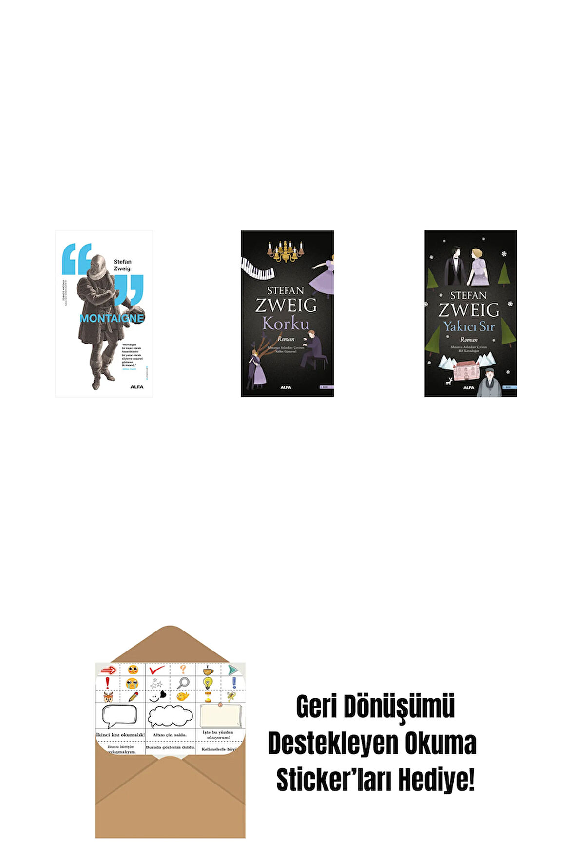 Montaigne + Korku + Yakıcı Sır + Okuma Sticker'ları