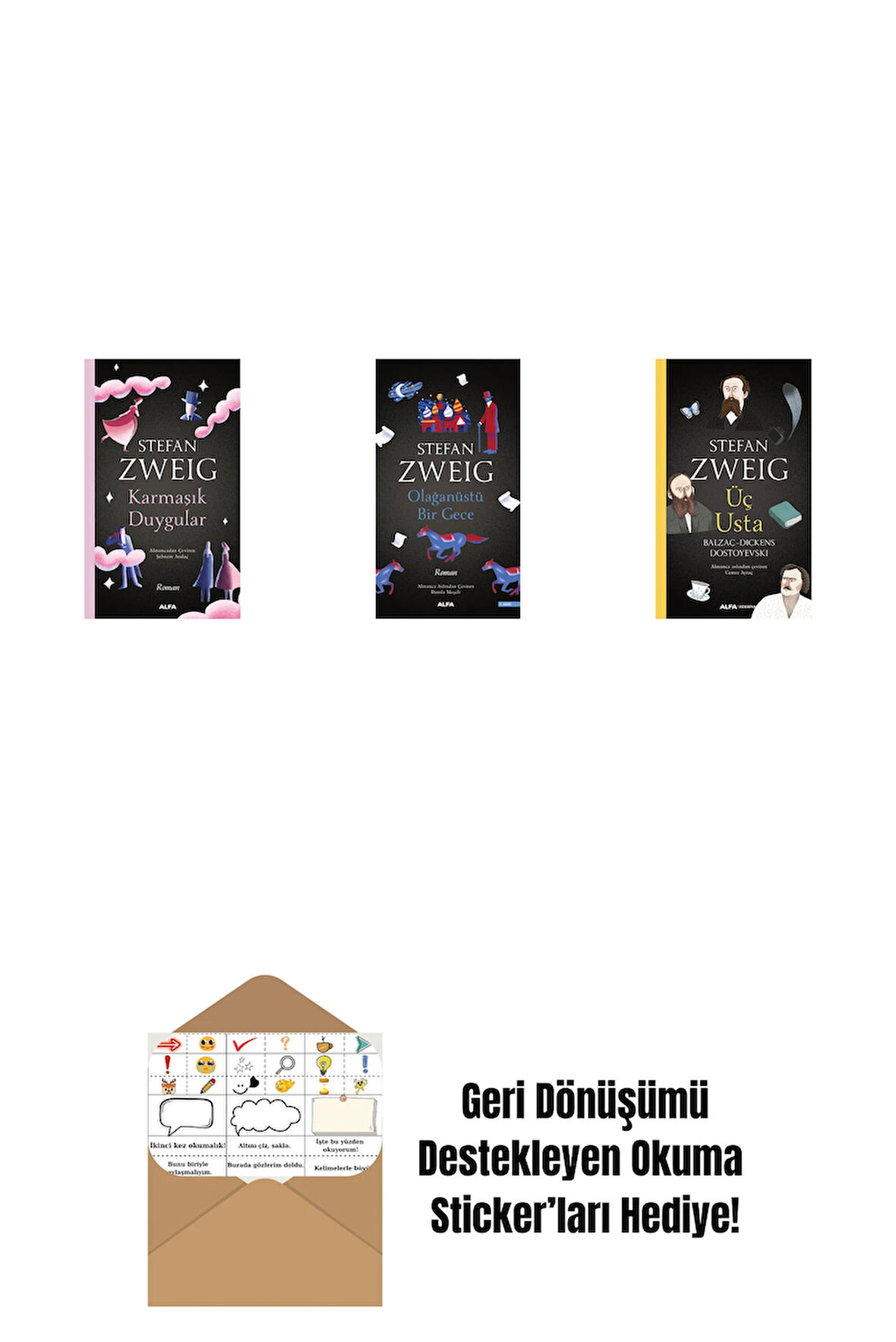 Karmaşık Duygular + Olağanüstü Bir Gece + Üç Usta + Okuma Sticker'ları