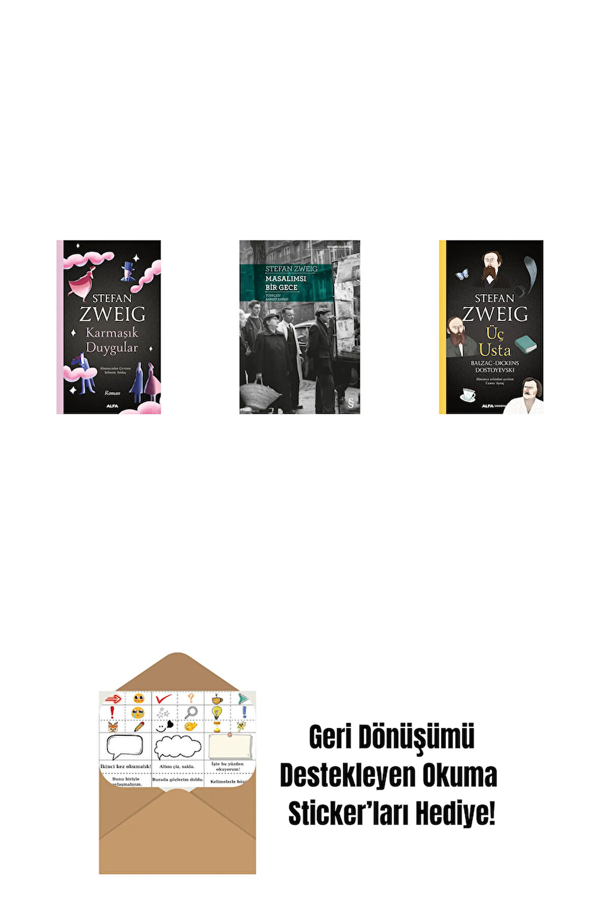 Karmaşık Duygular + Masalımsı Bir Gece + Üç Usta + Okuma Sticker'ları