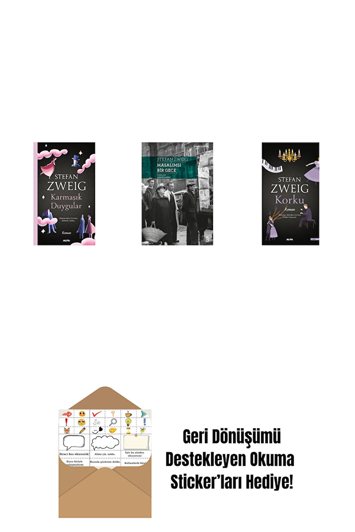 Karmaşık Duygular + Masalımsı Bir Gece + Korku + Okuma Sticker'ları