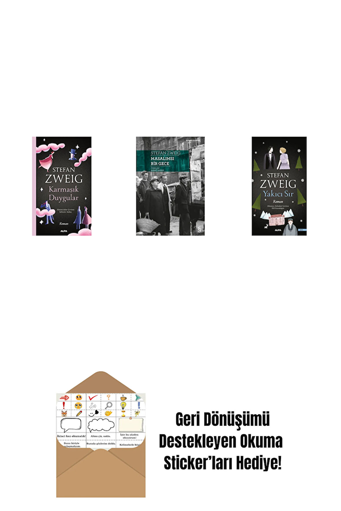 Karmaşık Duygular + Masalımsı Bir Gece + Yakıcı Sır + Okuma Sticker'ları