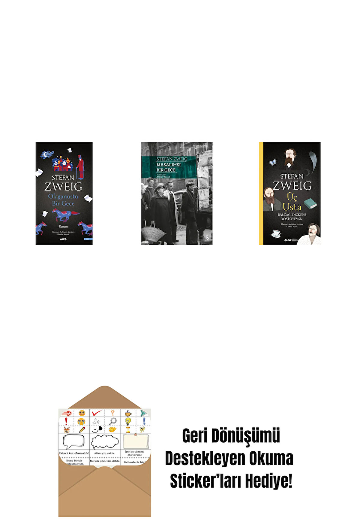 Olağanüstü Bir Gece + Masalımsı Bir Gece + Üç Usta + Okuma Sticker'ları