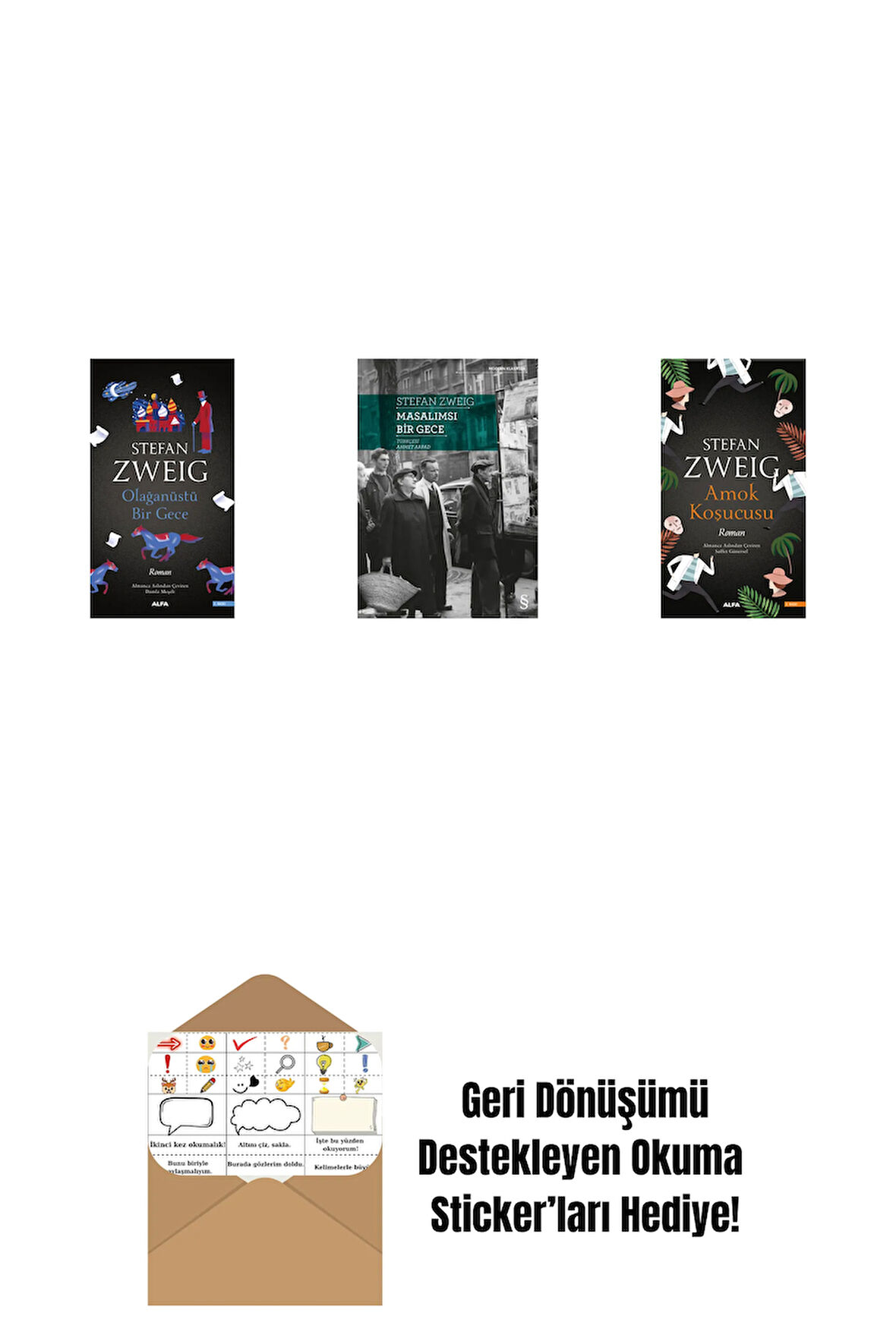 Olağanüstü Bir Gece + Masalımsı Bir Gece + Amok Koşucusu + Okuma Sticker'ları