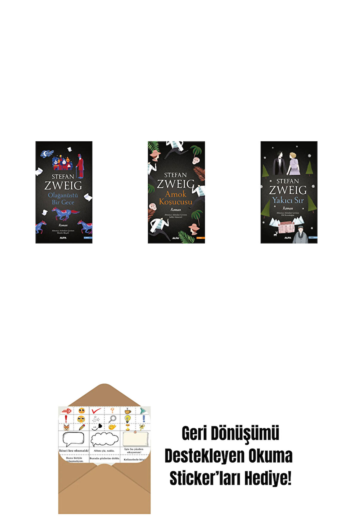 Olağanüstü Bir Gece + Amok Koşucusu + Yakıcı Sır + Okuma Sticker'ları