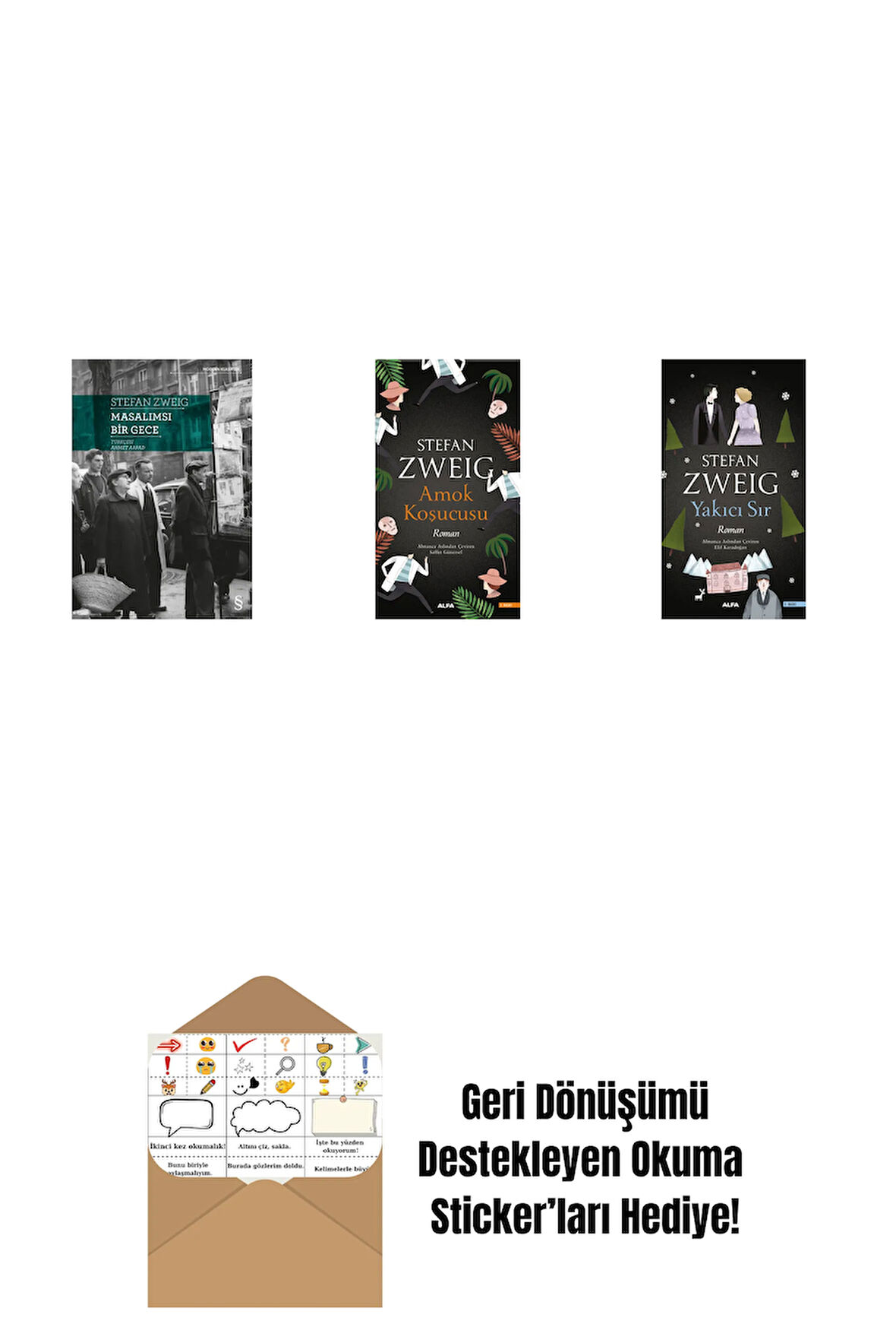 Masalımsı Bir Gece + Amok Koşucusu + Yakıcı Sır + Okuma Sticker'ları