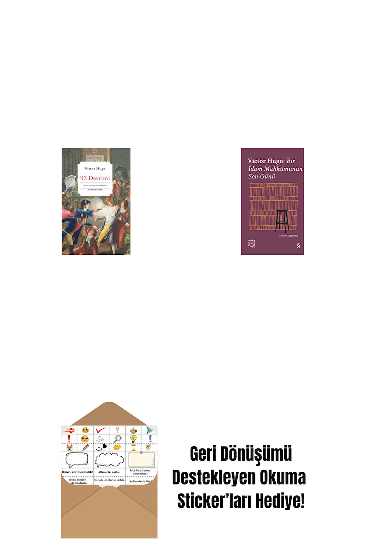 93 Devrimi + Bir İdam Mahkûmunun Son Günü + Okuma Sticker'ları
