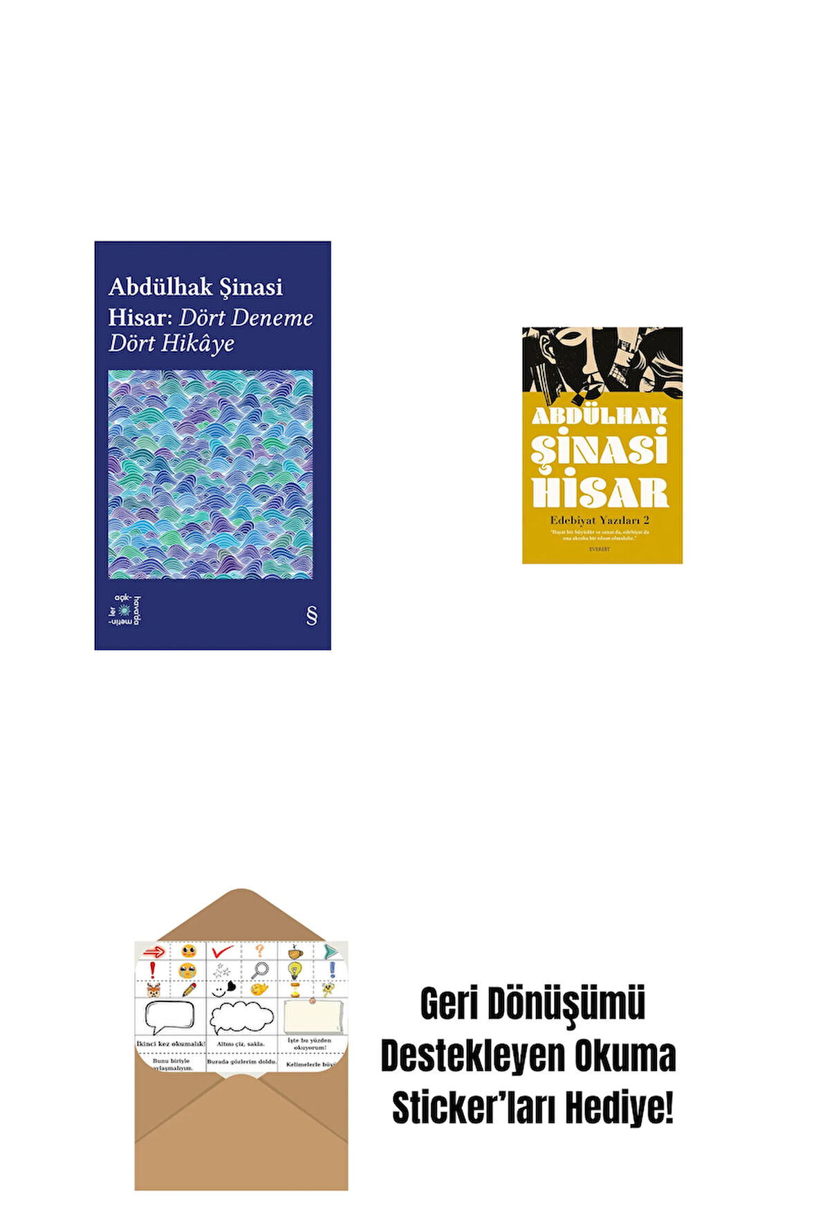 Everest Açıkhava 42 - Dört Deneme Dört Hikâye + Edebiyat  Yazıları 2 + Okuma Sticker'ları