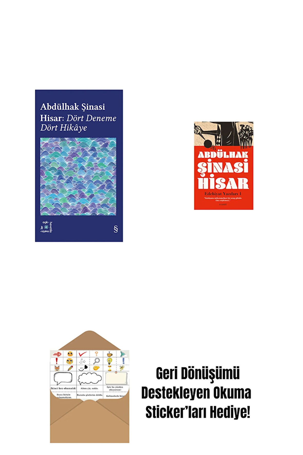 Everest Açıkhava 42 - Dört Deneme Dört Hikâye + Edebiyat Yazıları - 1 + Okuma Sticker'ları