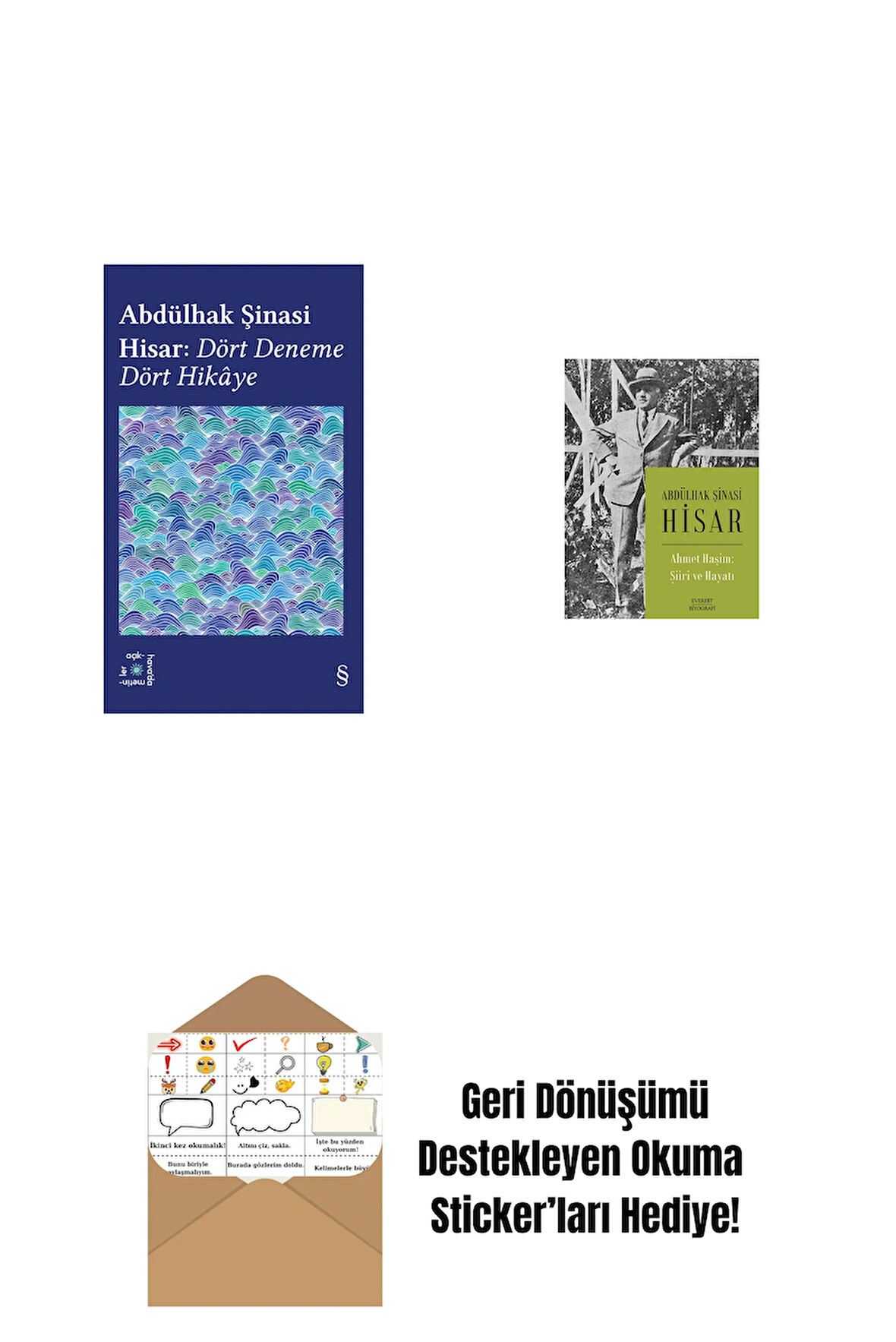 Everest Açıkhava 42 - Dört Deneme Dört Hikâye + Ahmet Haşim:  Şiiri ve Hayatı + Okuma Sticker'ları