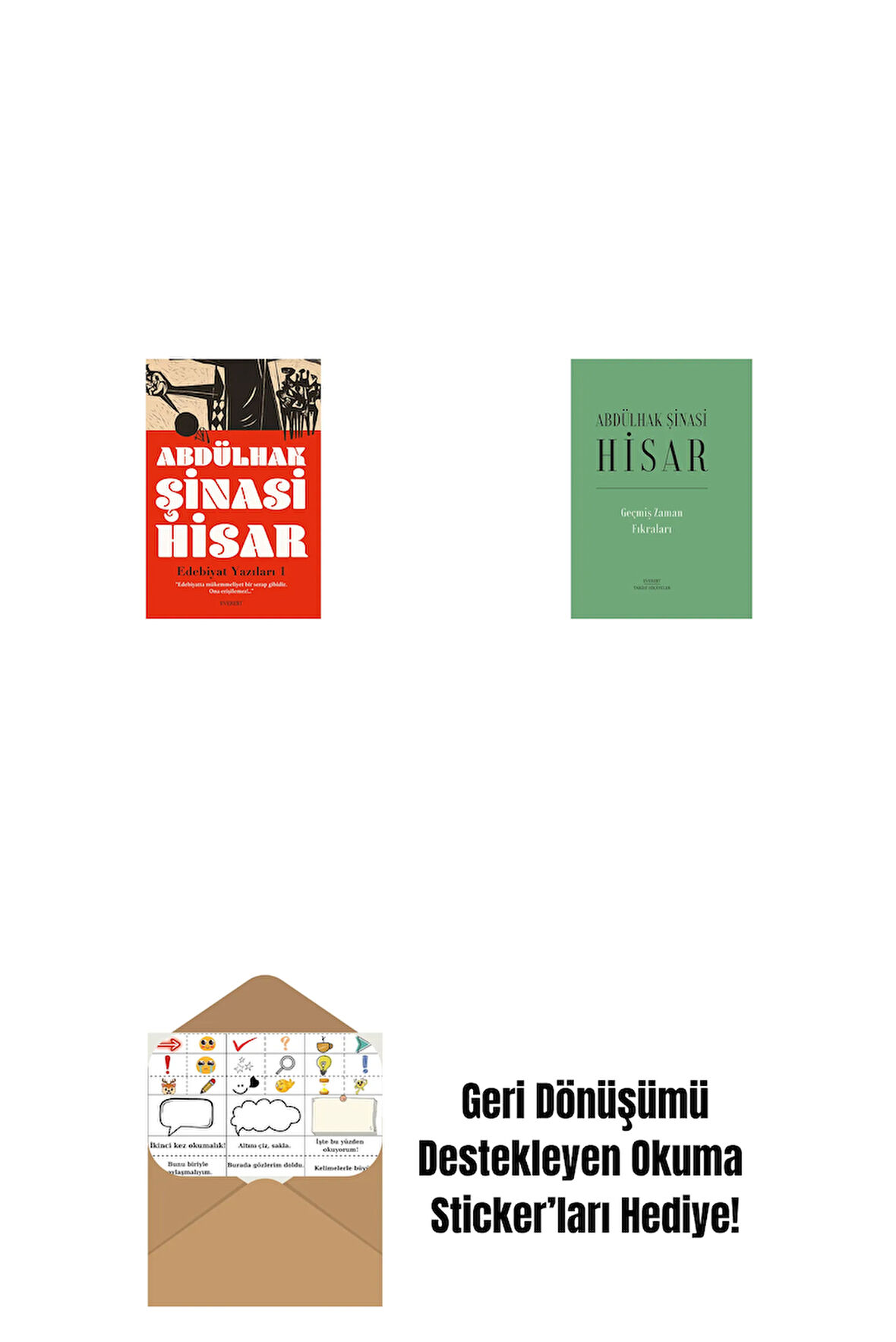 Edebiyat Yazıları - 1 + Geçmiş Zaman  Fıkraları (Ciltli) + Okuma Sticker'ları