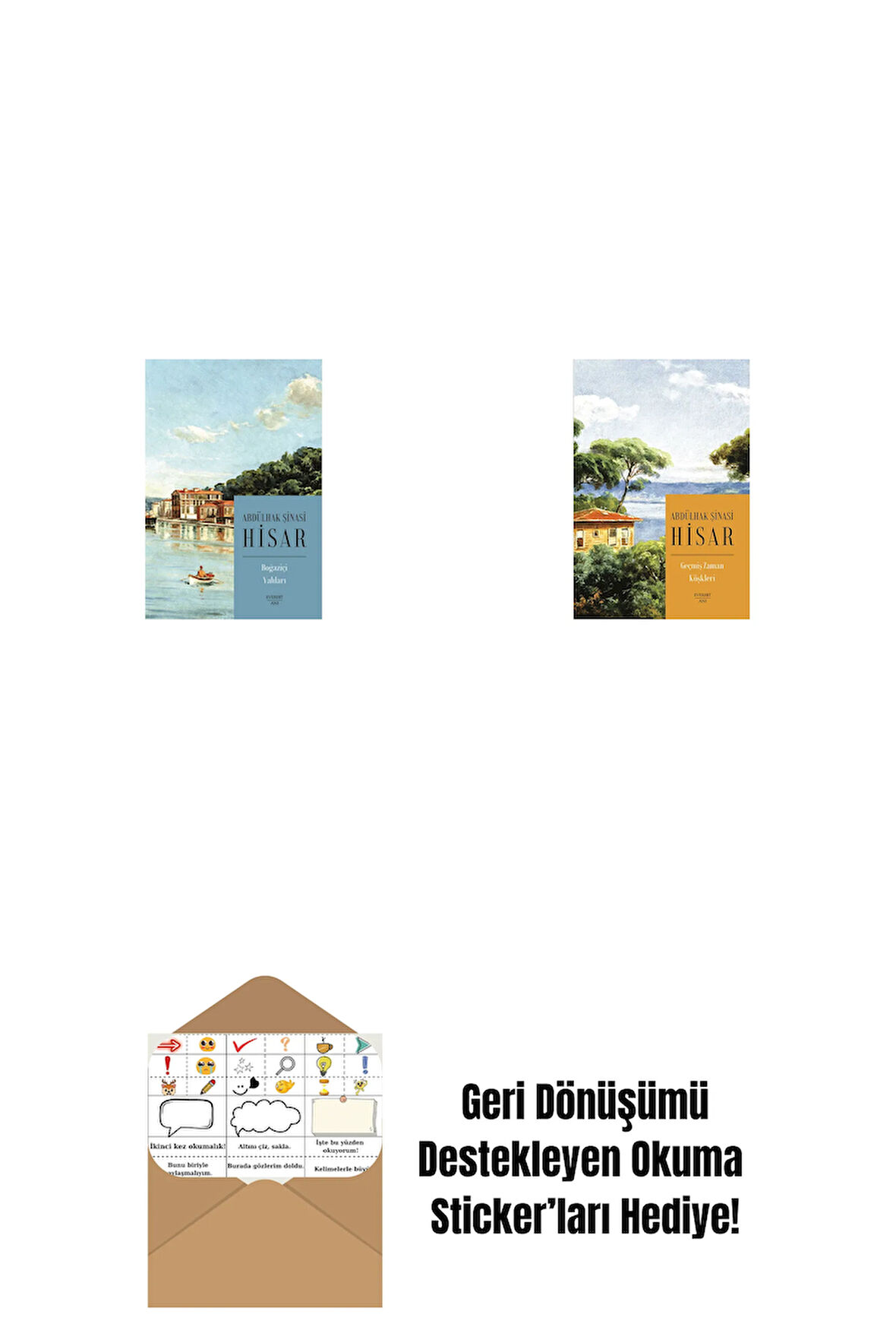 Boğaziçi Yalıları (Kitap Boy) + Geçmiş Zaman Köşkleri (Kitap Boy) + Okuma Sticker'ları