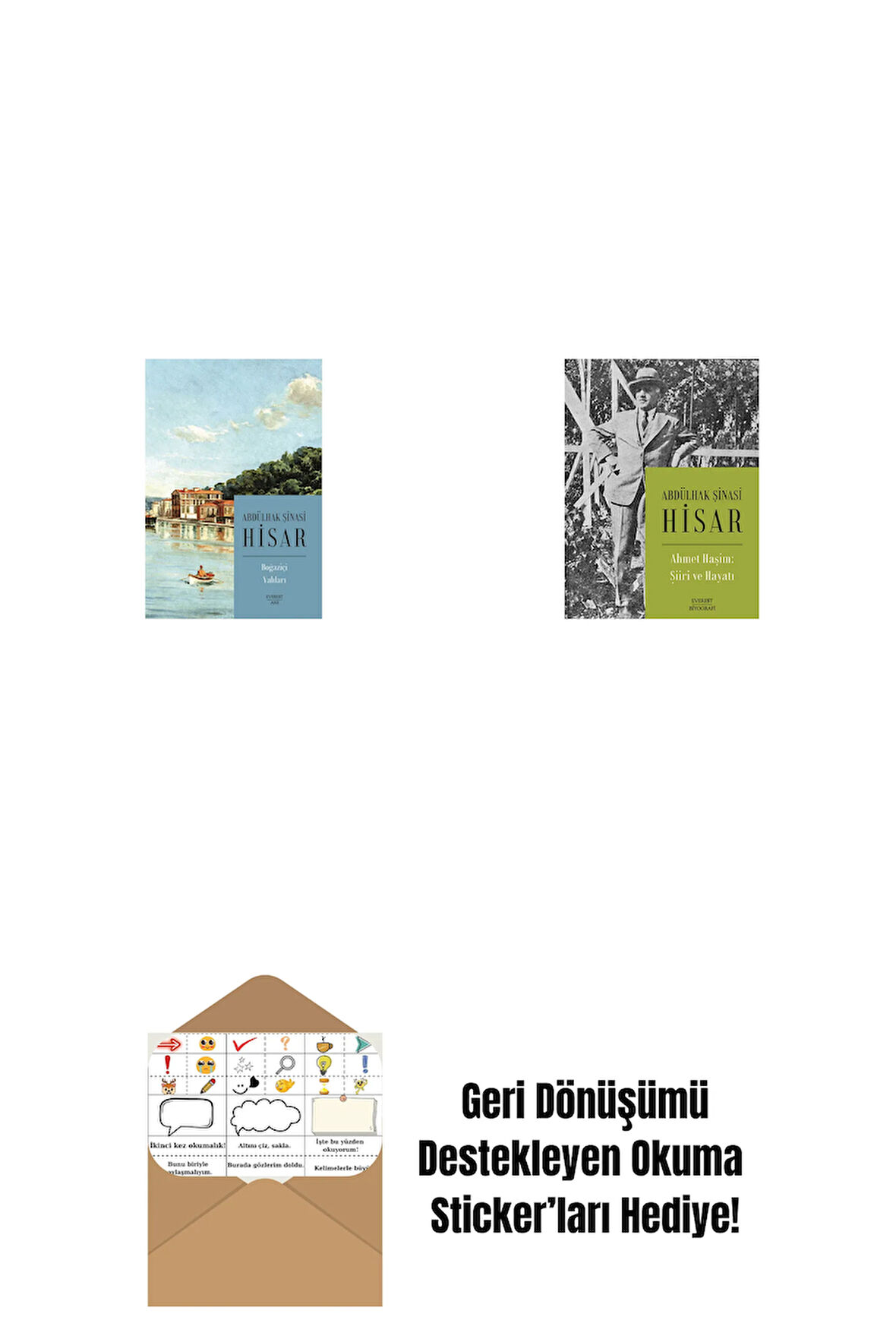 Boğaziçi Yalıları (Kitap Boy) + Ahmet Haşim:  Şiiri ve Hayatı + Okuma Sticker'ları