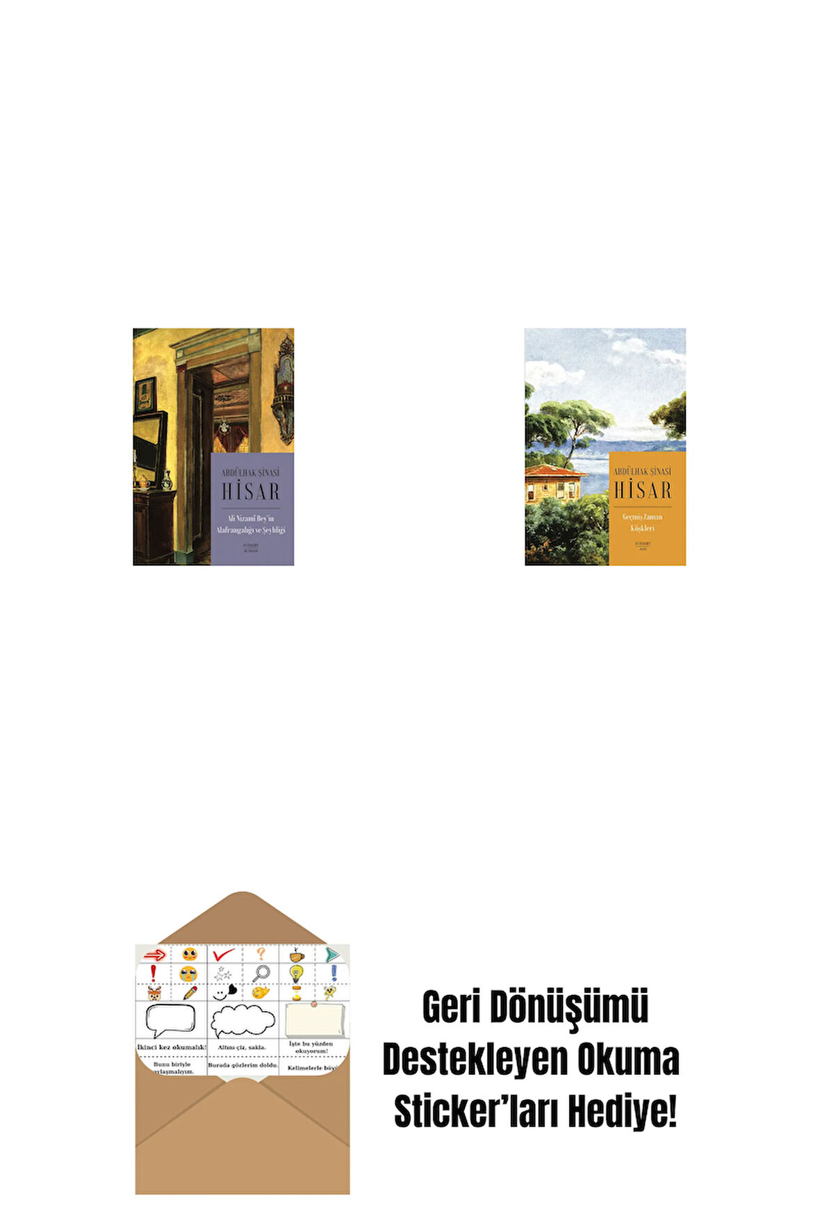 Ali Nizami Bey’in Alafrangalığı ve Şeyhliği (Kitap Boy) + Geçmiş Zaman Köşkleri (Kitap Boy) + Okuma Sticker'ları