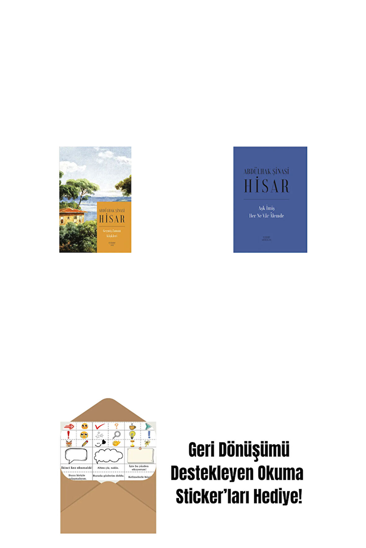 Geçmiş Zaman Köşkleri (Kitap Boy) + Aşk İmiş Her Ne Vâr Âlemde (Ciltli) + Okuma Sticker'ları