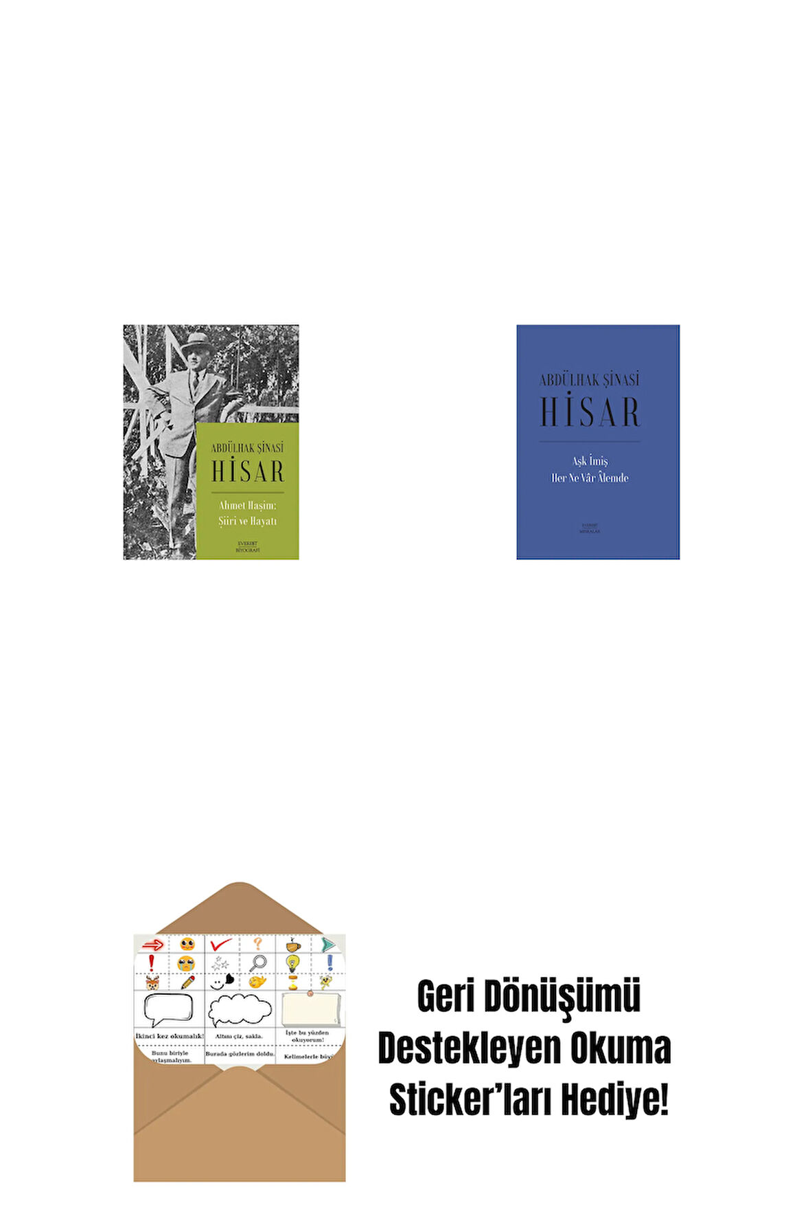 Ahmet Haşim:  Şiiri ve Hayatı + Aşk İmiş Her Ne Vâr Âlemde (Ciltli) + Okuma Sticker'ları