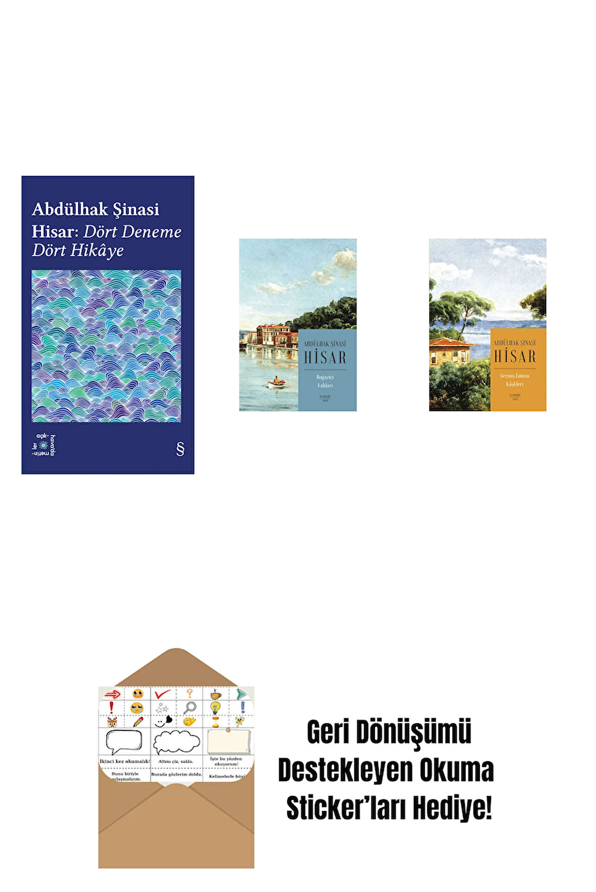 Everest Açıkhava 42 - Dört Deneme Dört Hikâye + Boğaziçi Yalıları (Kitap Boy) + Geçmiş Zaman Köşkleri (Kitap Boy) + Okuma Sticker'ları