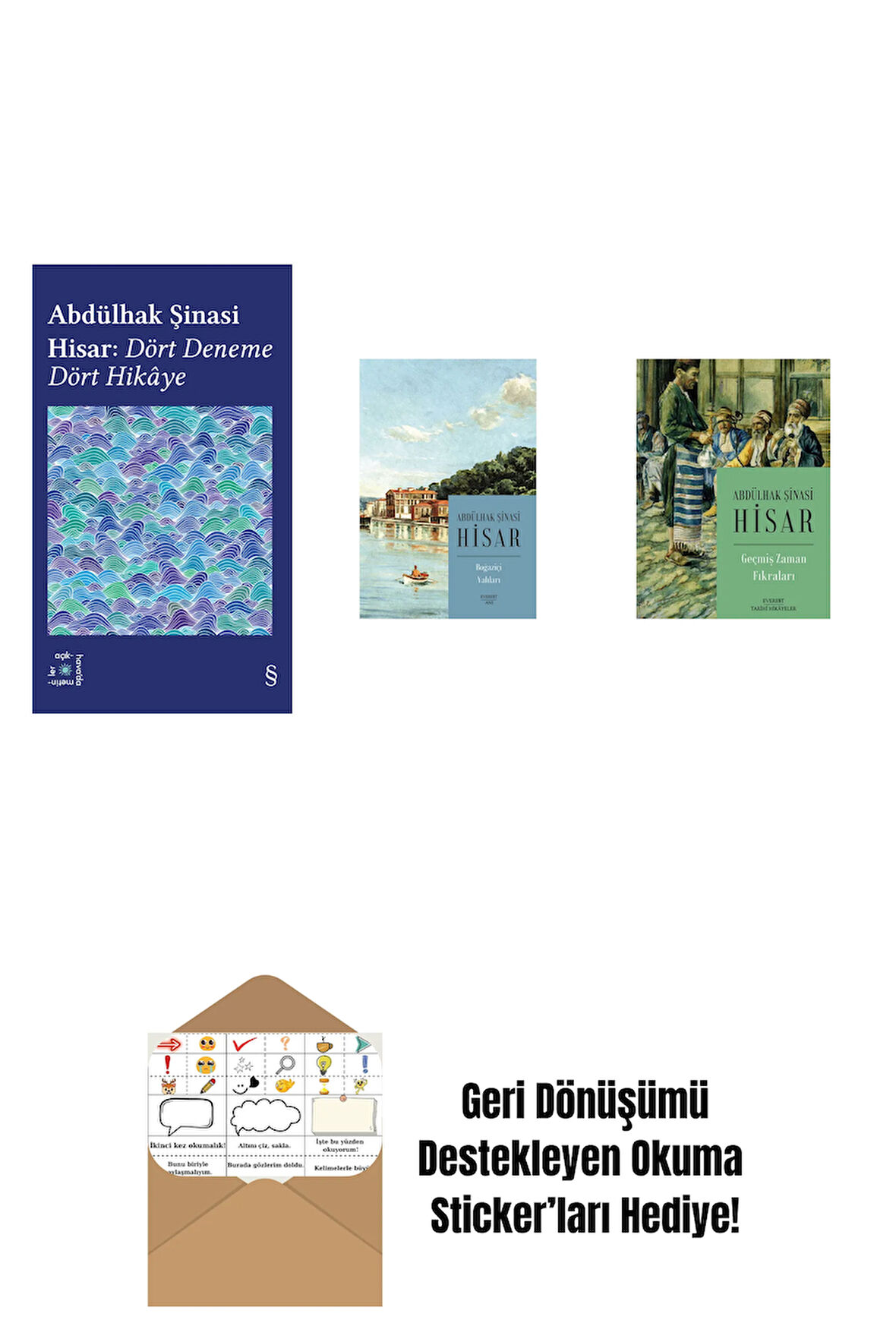 Everest Açıkhava 42 - Dört Deneme Dört Hikâye + Boğaziçi Yalıları (Kitap Boy) + Geçmiş Zaman Fıkraları + Okuma Sticker'ları